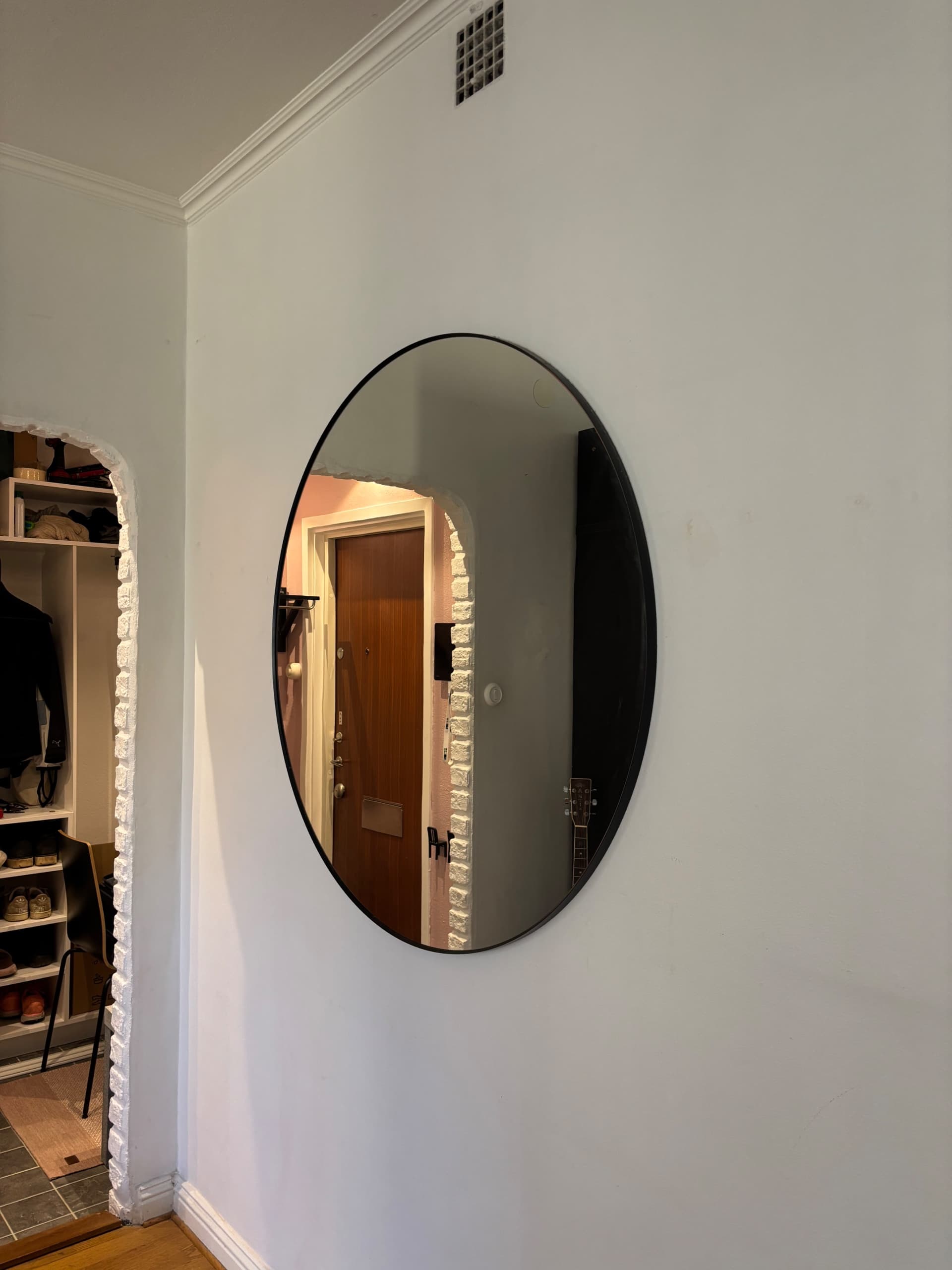 LINDBYN spegel, svart, 110 cm
