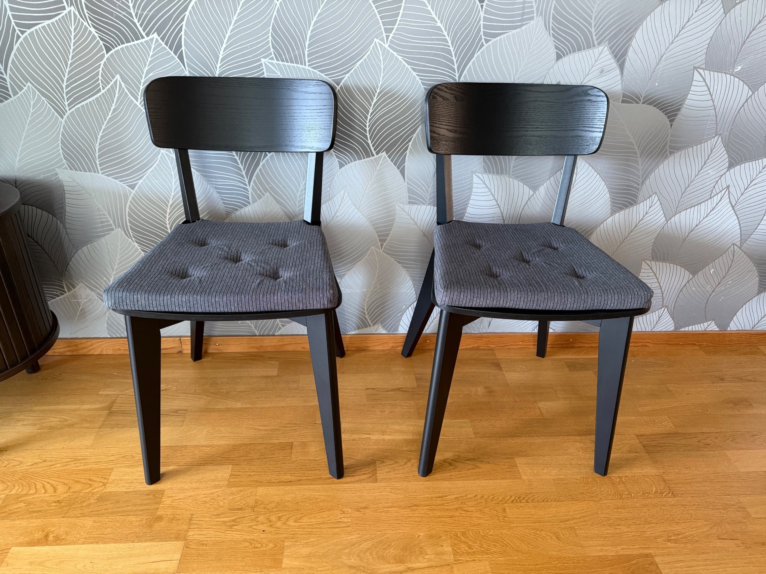 LISABO / LISABO table and 4 chairs, black/black, 140x78 cm