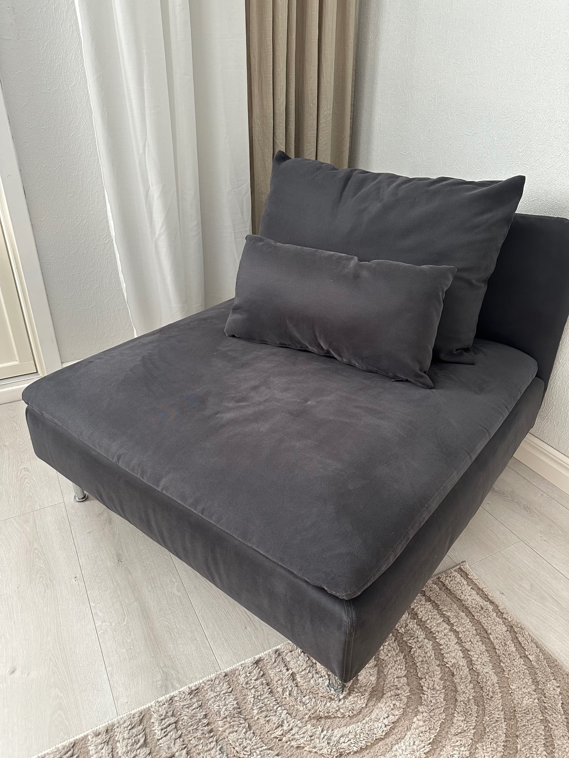 SÖDERHAMN 1-seat section, Fridtuna dark grey