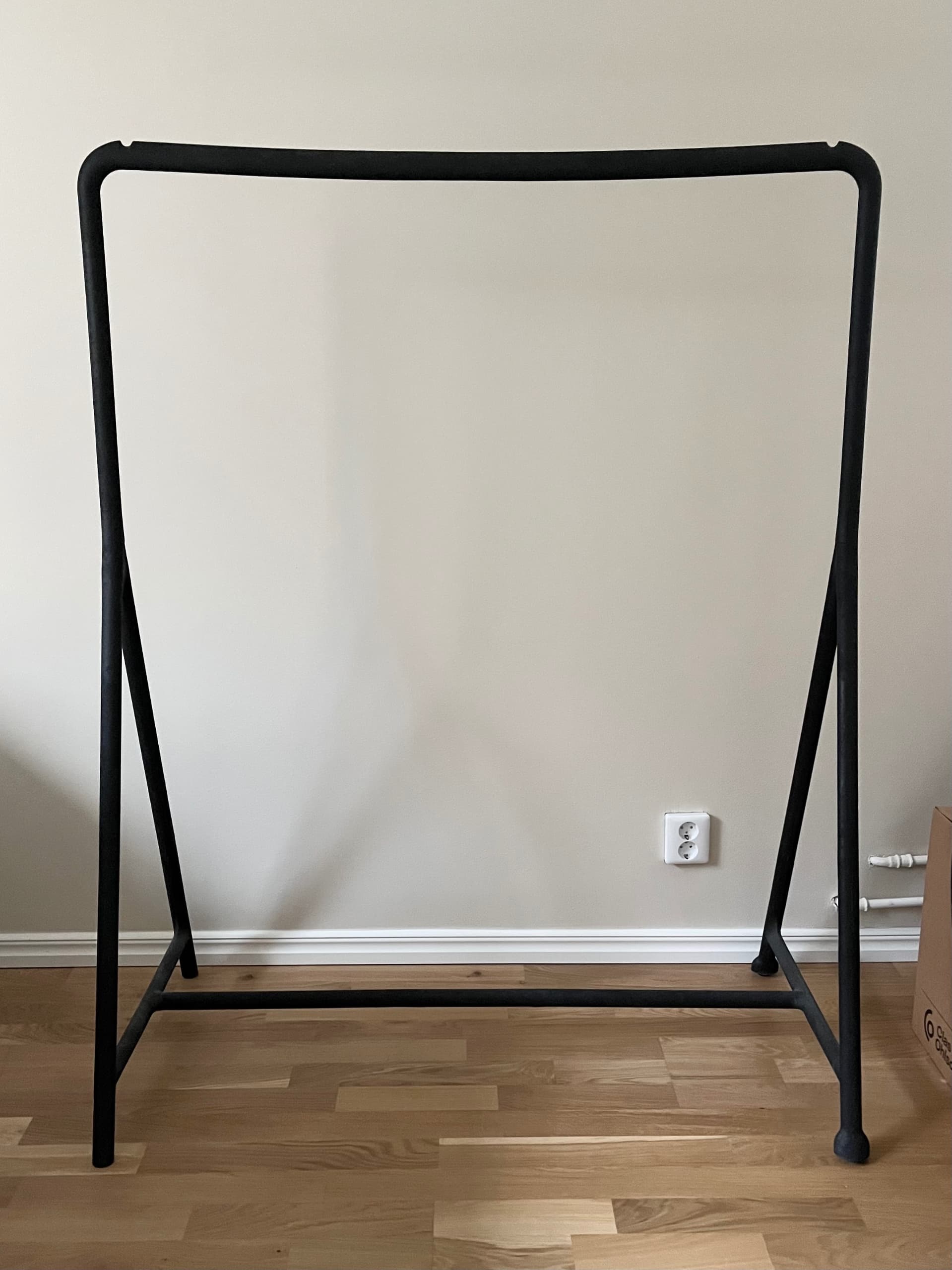 TURBO clothes rack, in/outdoor, black, 117x59 cm