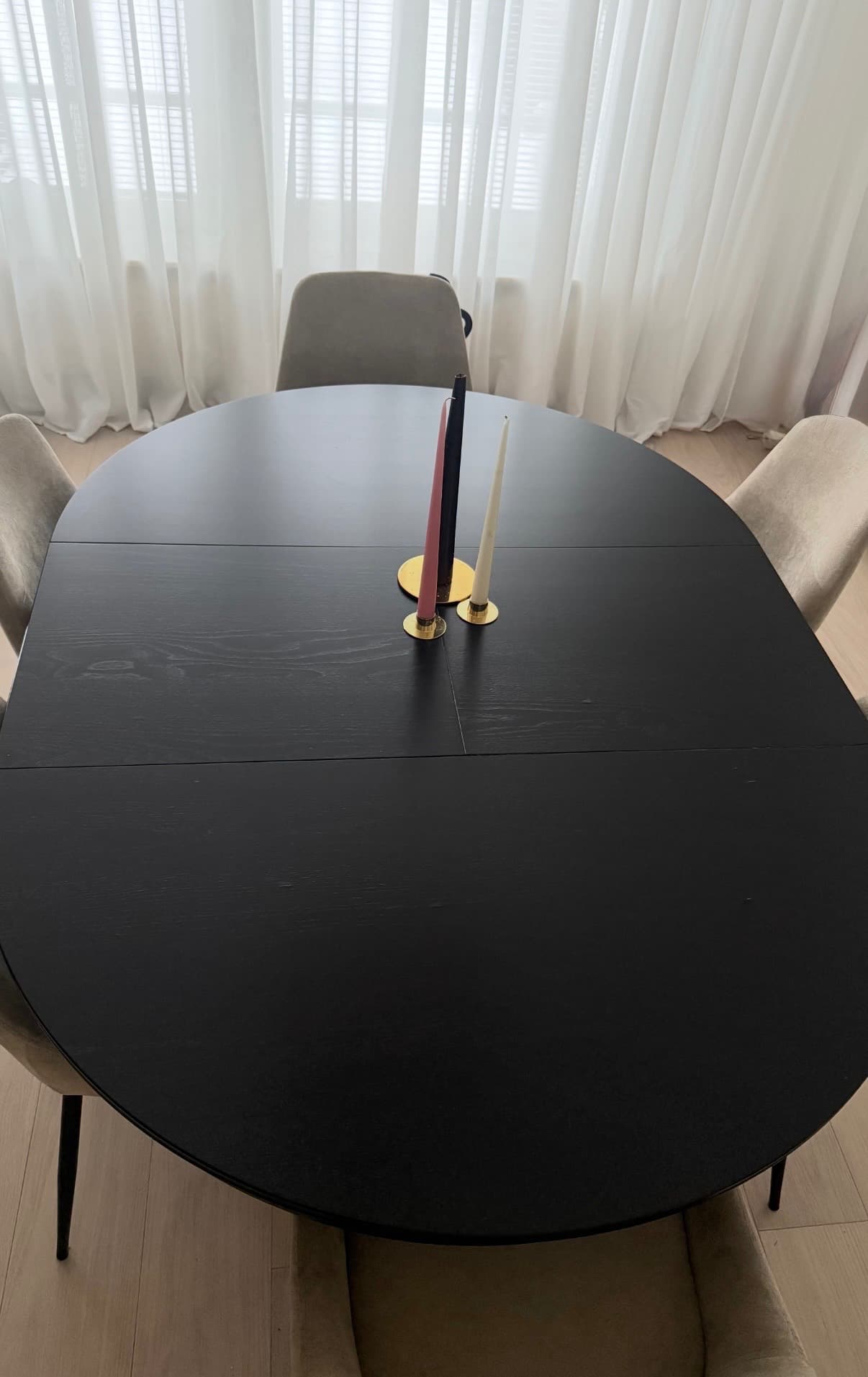 INGATORP extendable table, black, 110/155 cm