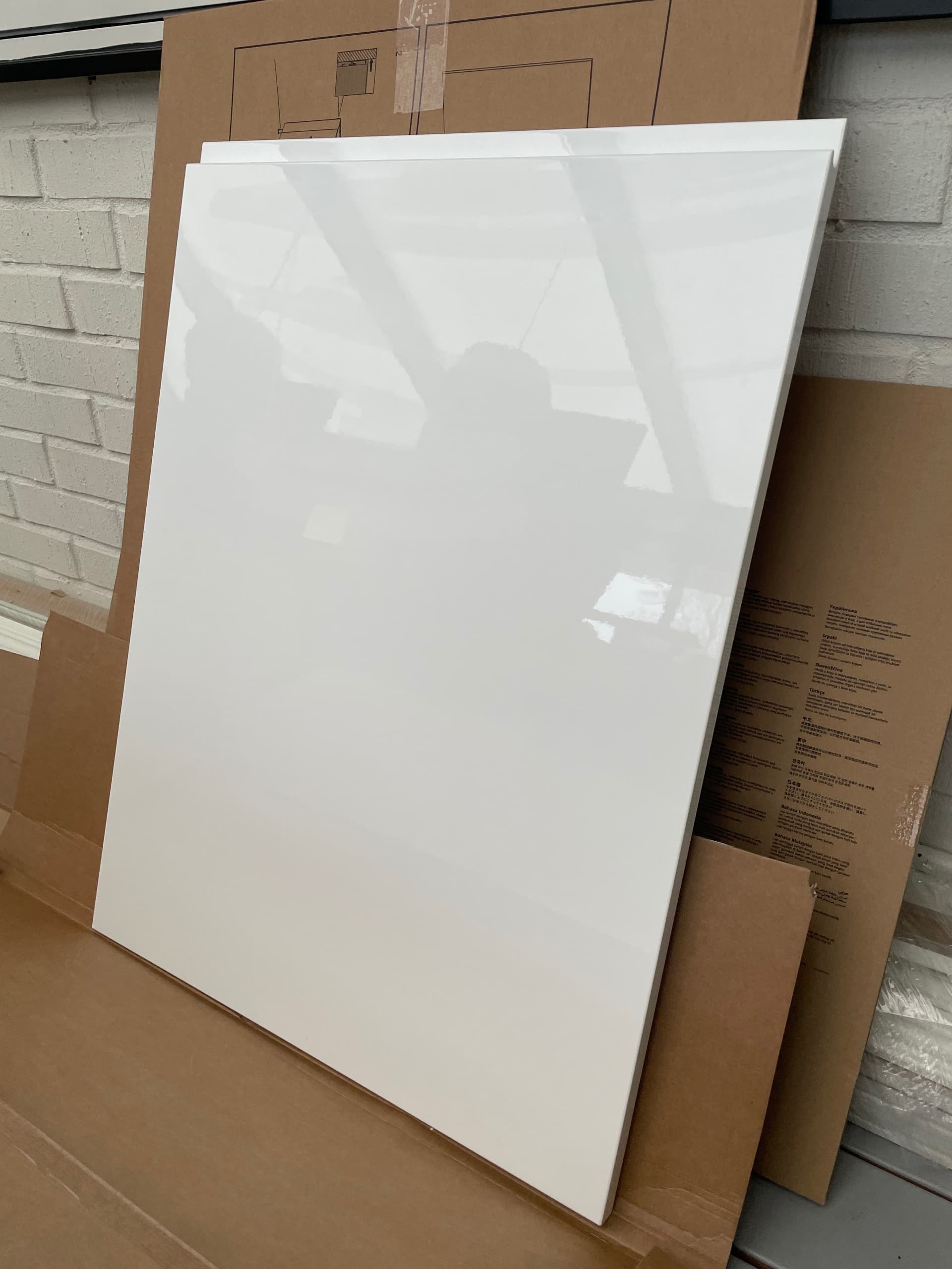 VOXTORP Dörr, högglans vit, 60x80 cm