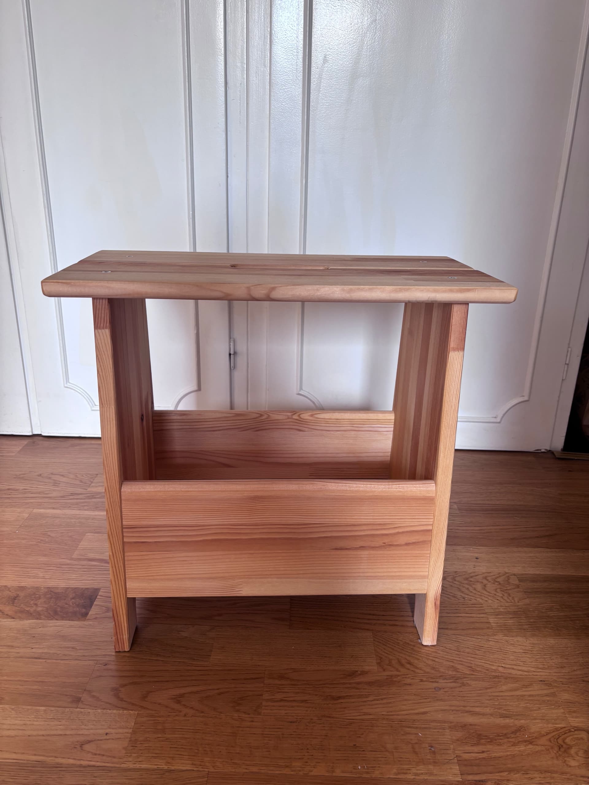 PERJOHAN stool with storage, pine