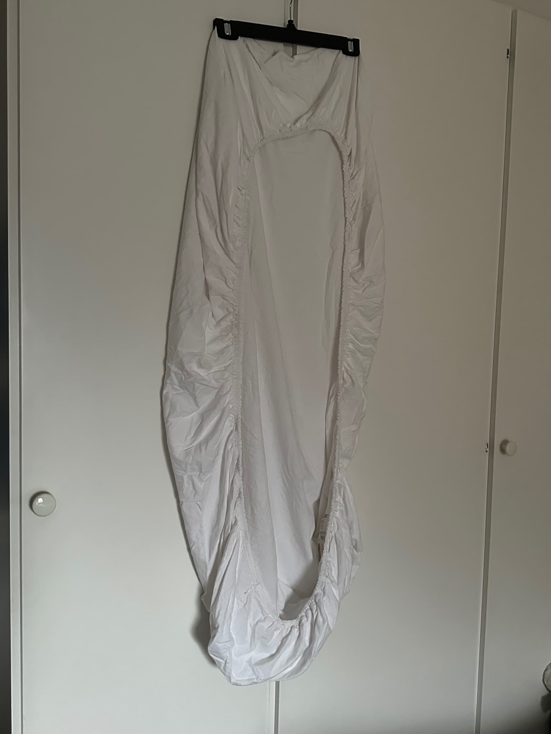 BARNDRÖM 80X130 dra-på-lakan för utdragbar säng, vit, 80x130 cm