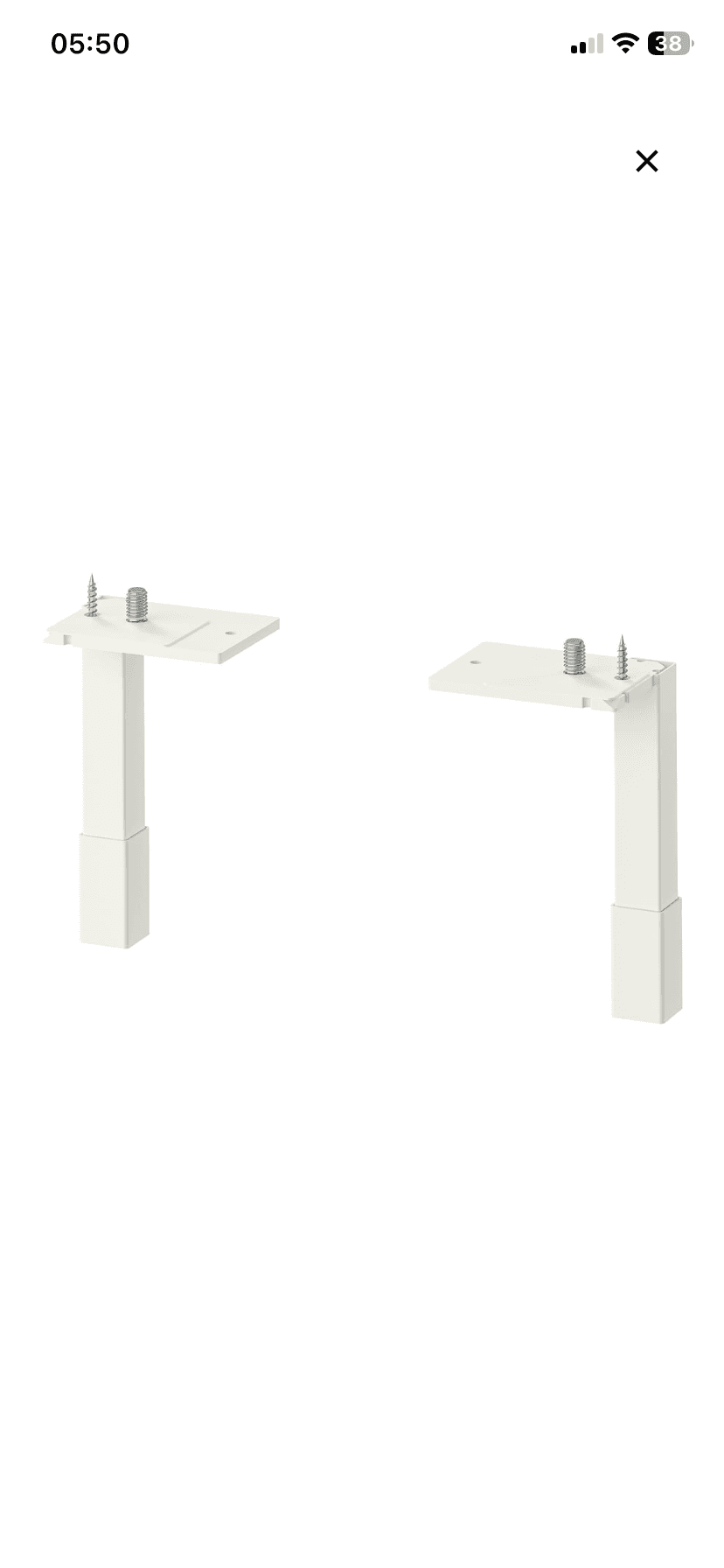 ENHET legs f cabinet, white, 12.5 cm
