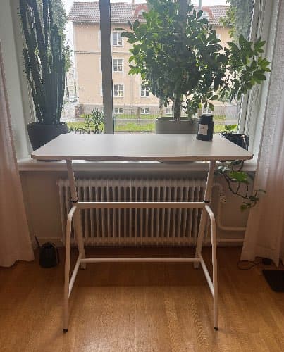 GLADHÖJDEN desk sit/stand, white, 100x60 cm