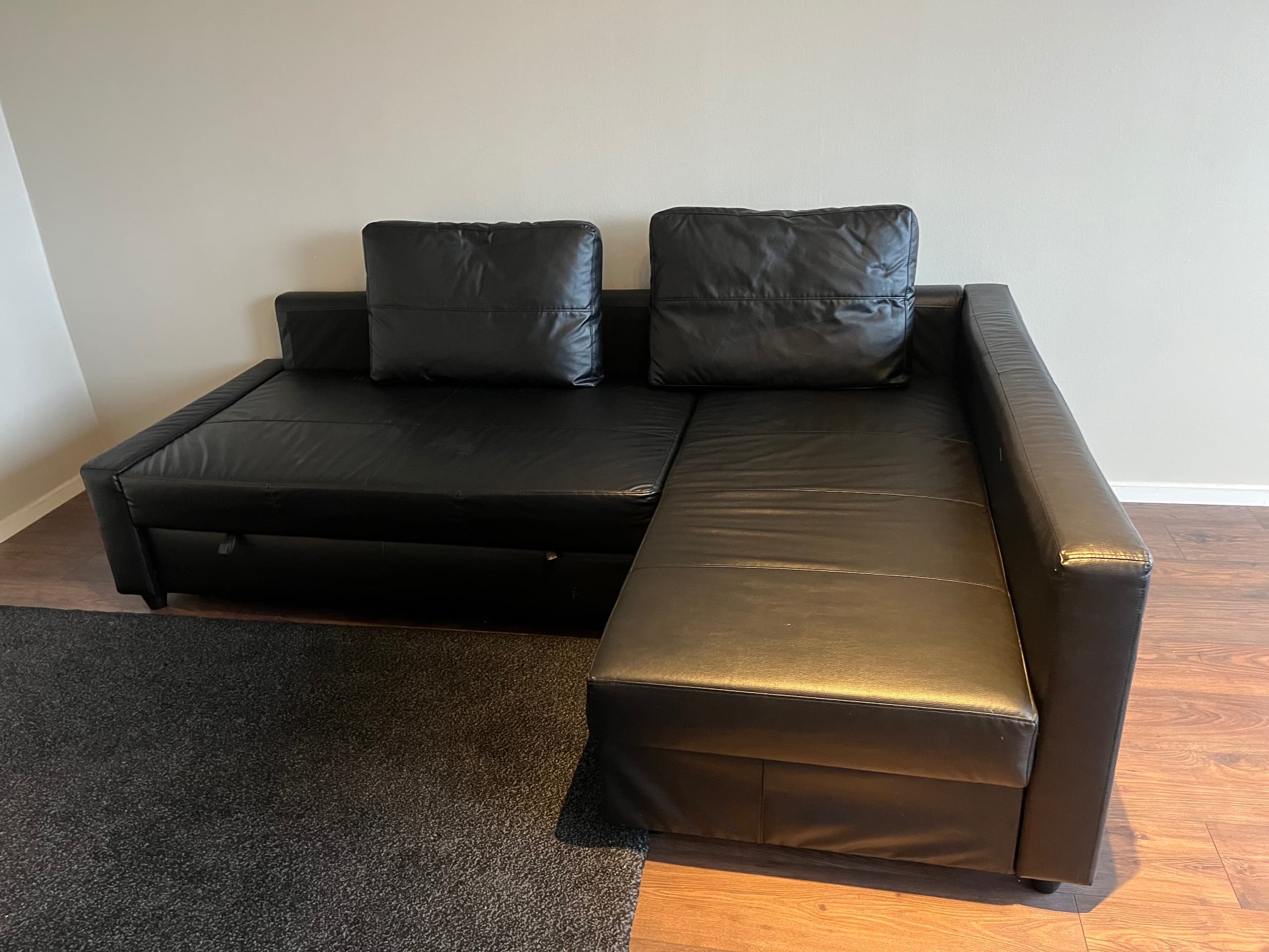 KIVIK 3-seat sofa, with chaise longue/Grann/Bomstad black