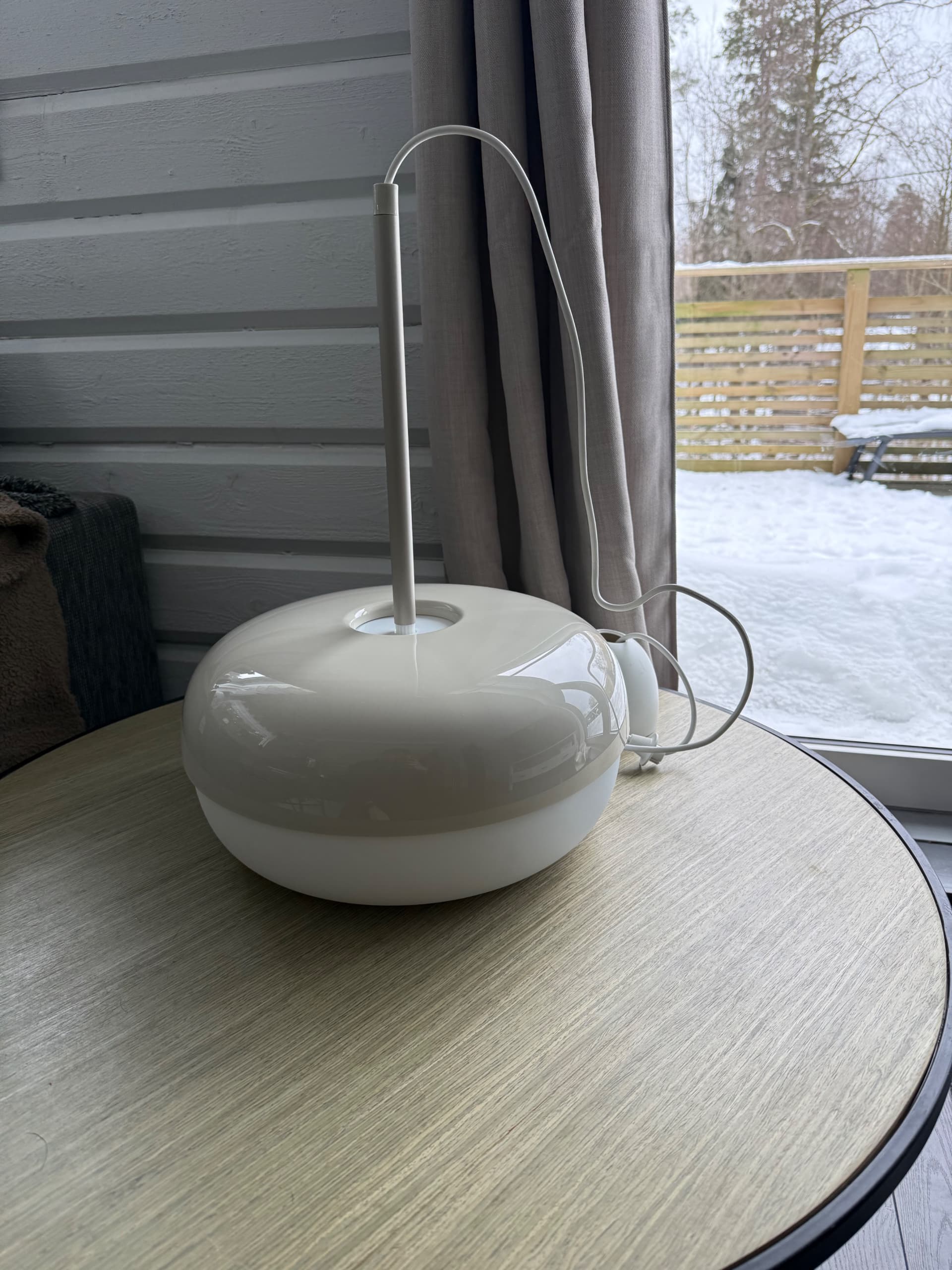 BLÅSVERK pendant lamp, beige, 37 cm