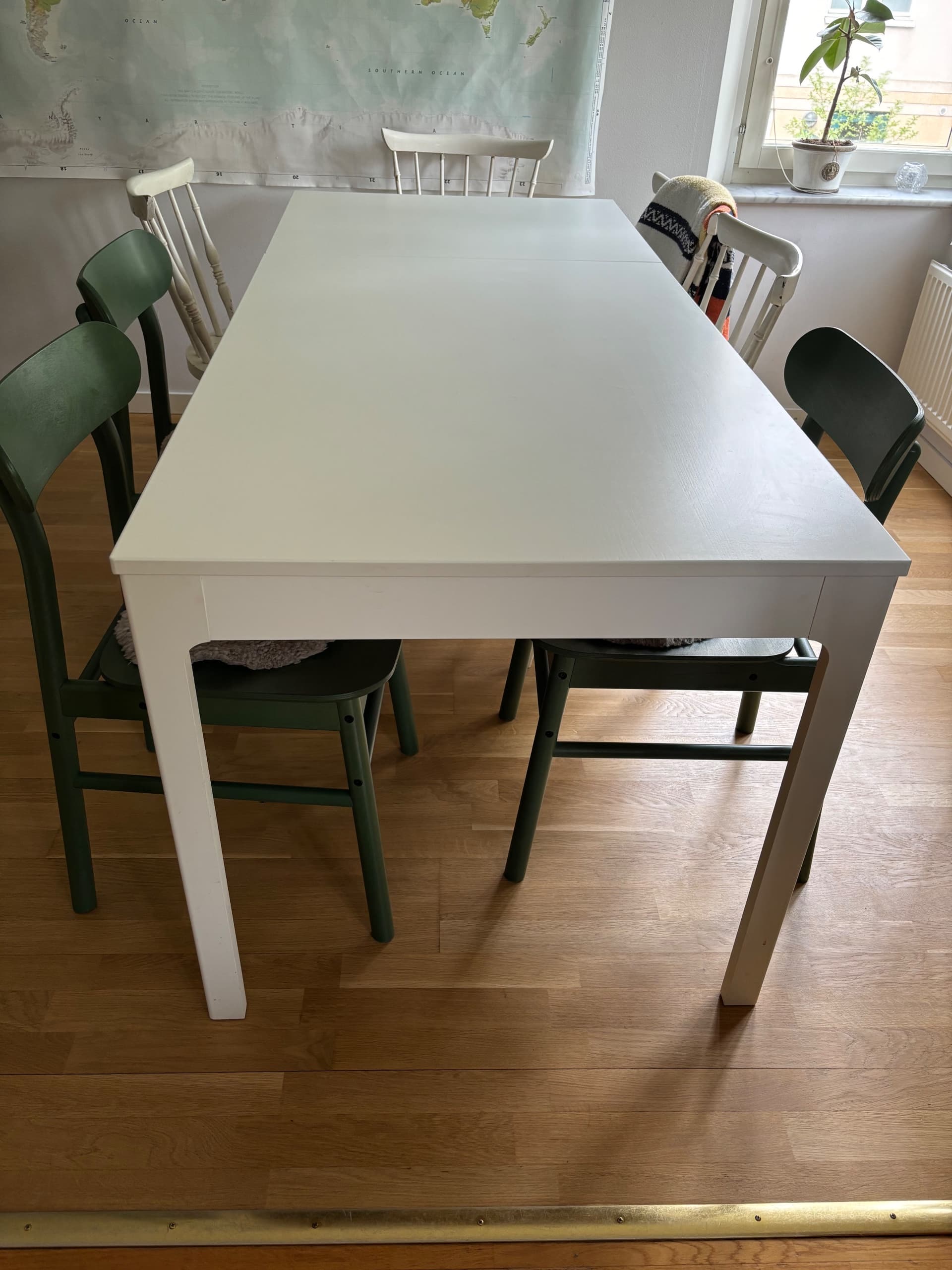 NÄSINGE extendable table, white, 130/190x80 cm