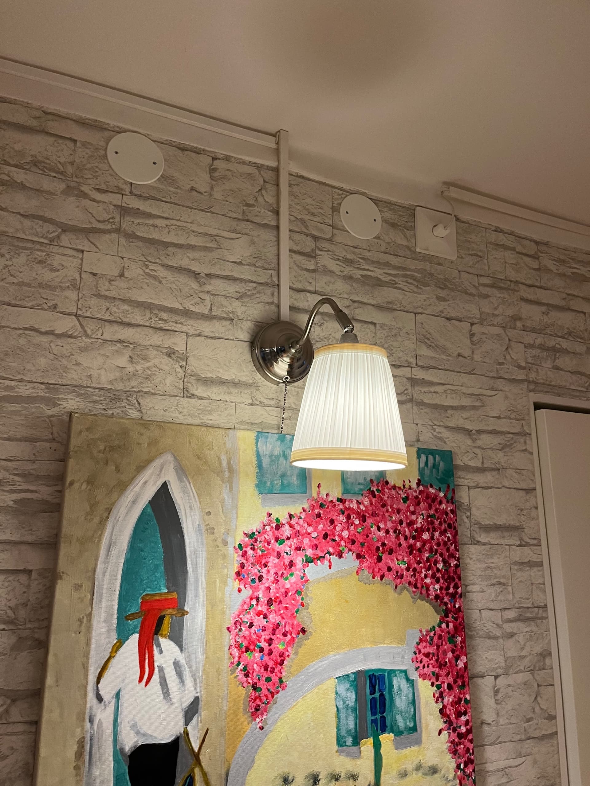 ÅRSTID Vägglampa, förnicklad, vit