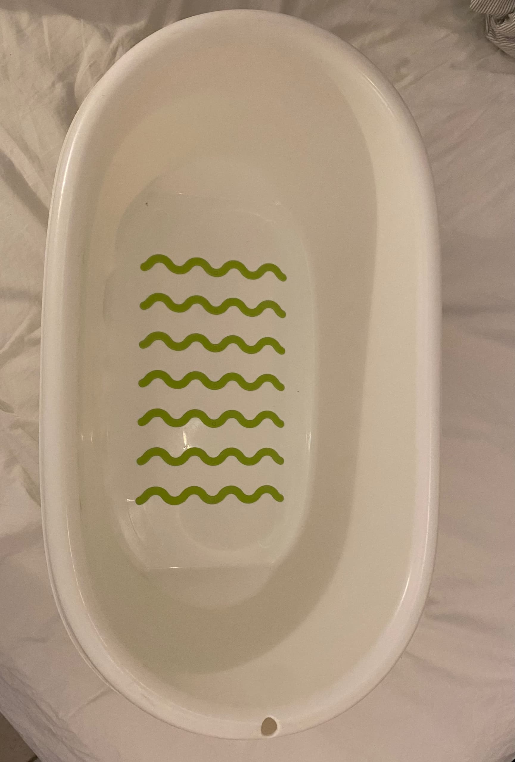 LÄTTSAM badbalja, vit/grön