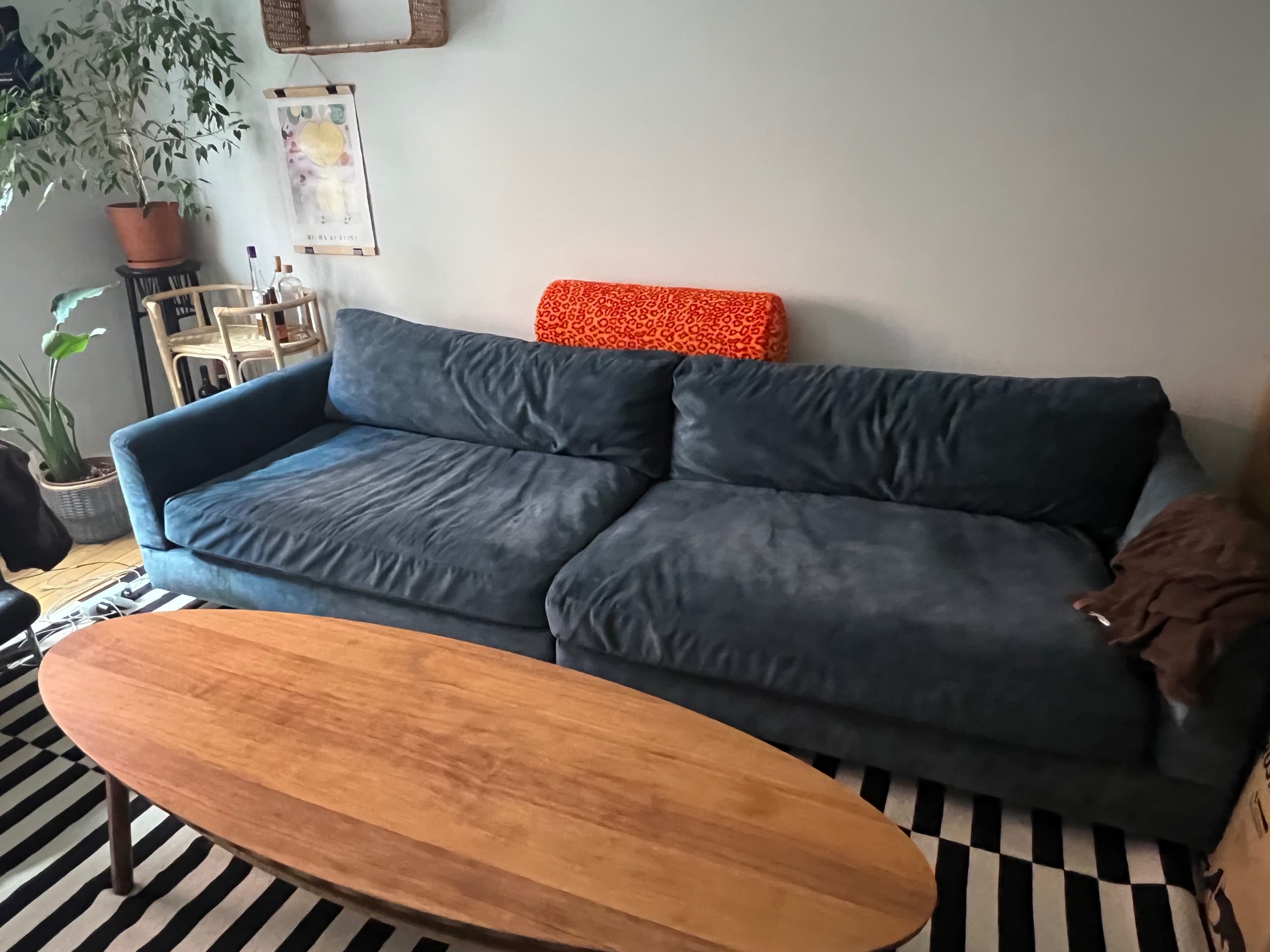 STOCKHOLM Soffbord, valnötsfaner, 180x59 cm
