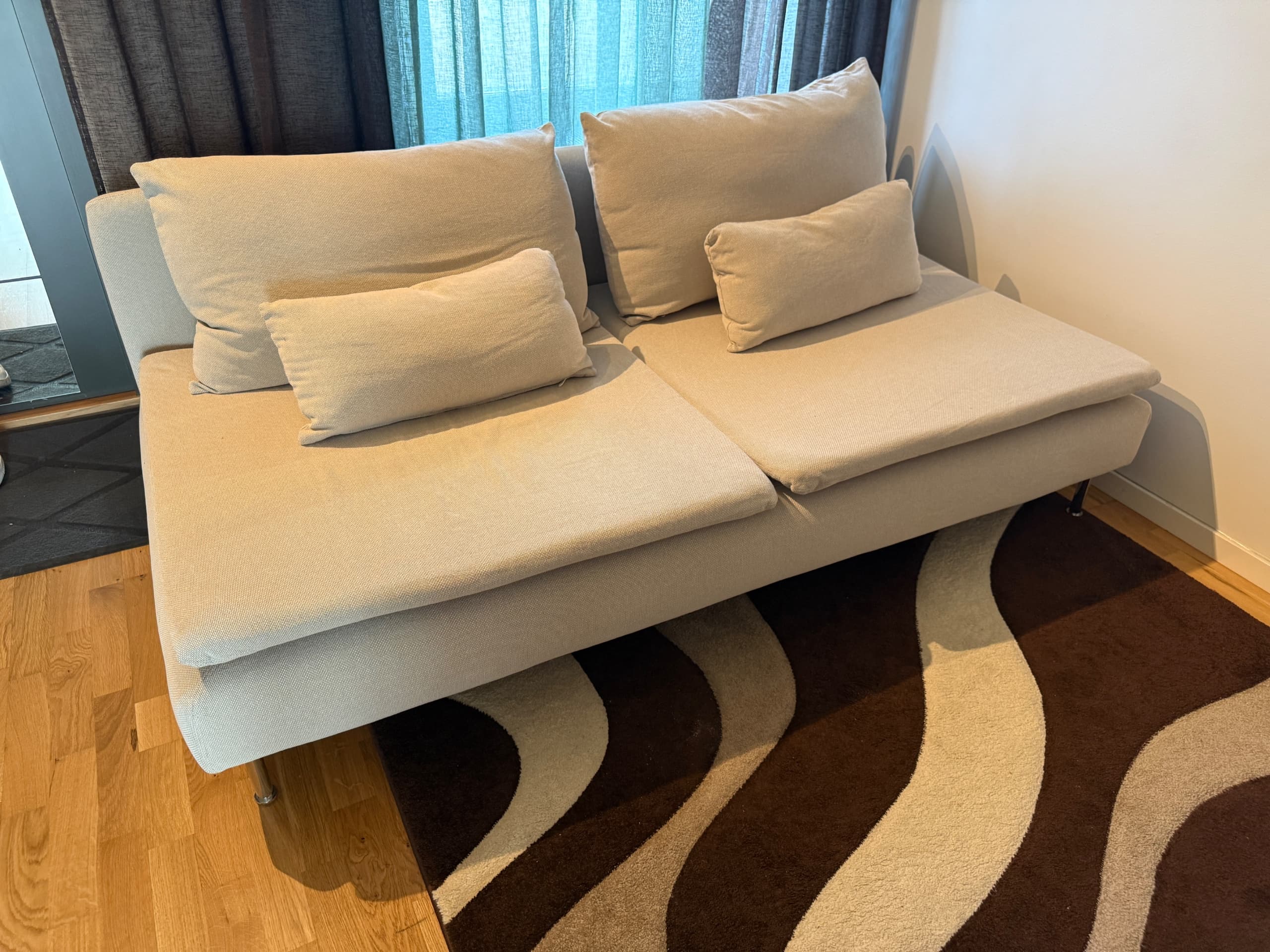 SÖDERHAMN 3-sits sektion, Fridtuna ljusbeige