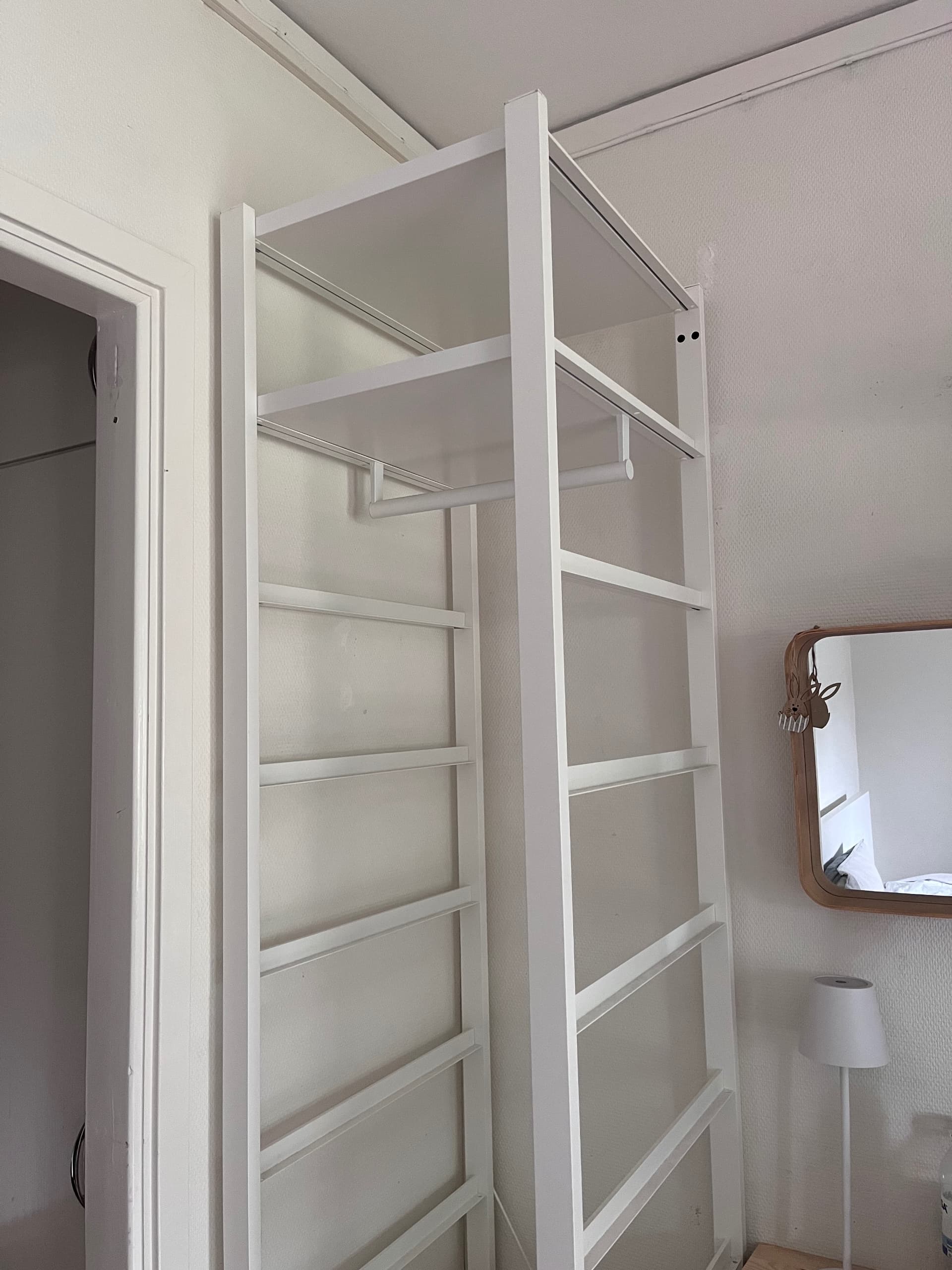 ELVARLI wardrobe combination, white, 44x55x216 cm