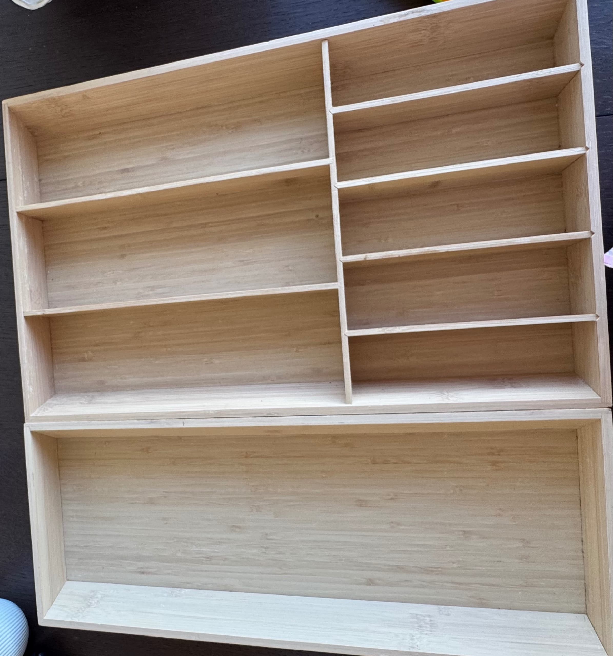 UPPDATERA cutlery tray/utensil tray, light bamboo, 52x50 cm
