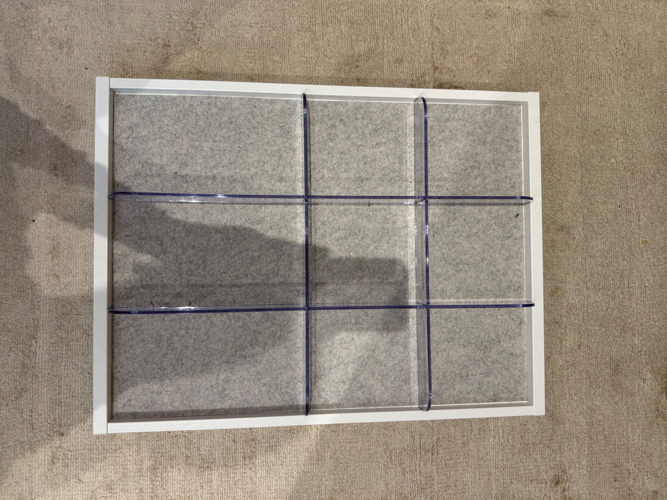 KOMPLEMENT pull-out tray with divider, white/light grey, 50x58 cm