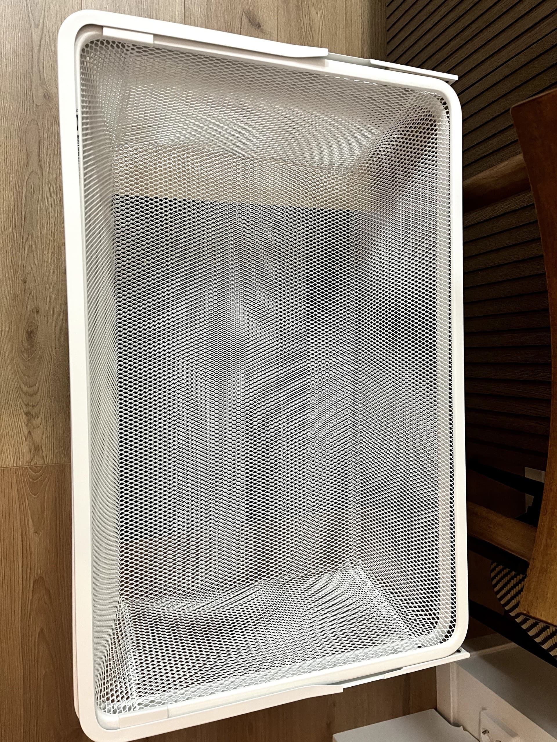 BOAXEL mesh basket, white, 60x40x15 cm