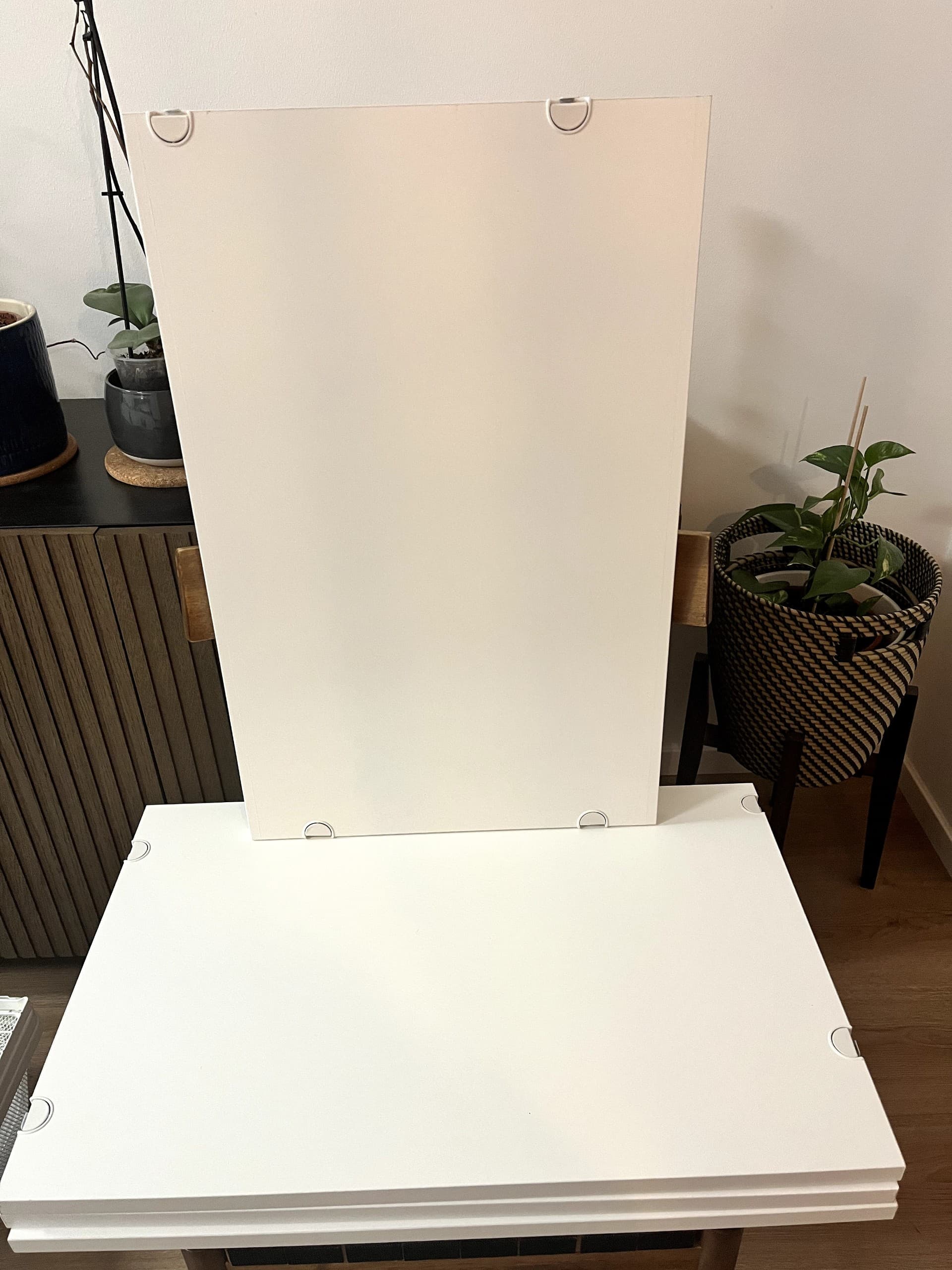 BOAXEL shelf, metal white, 60x40 cm