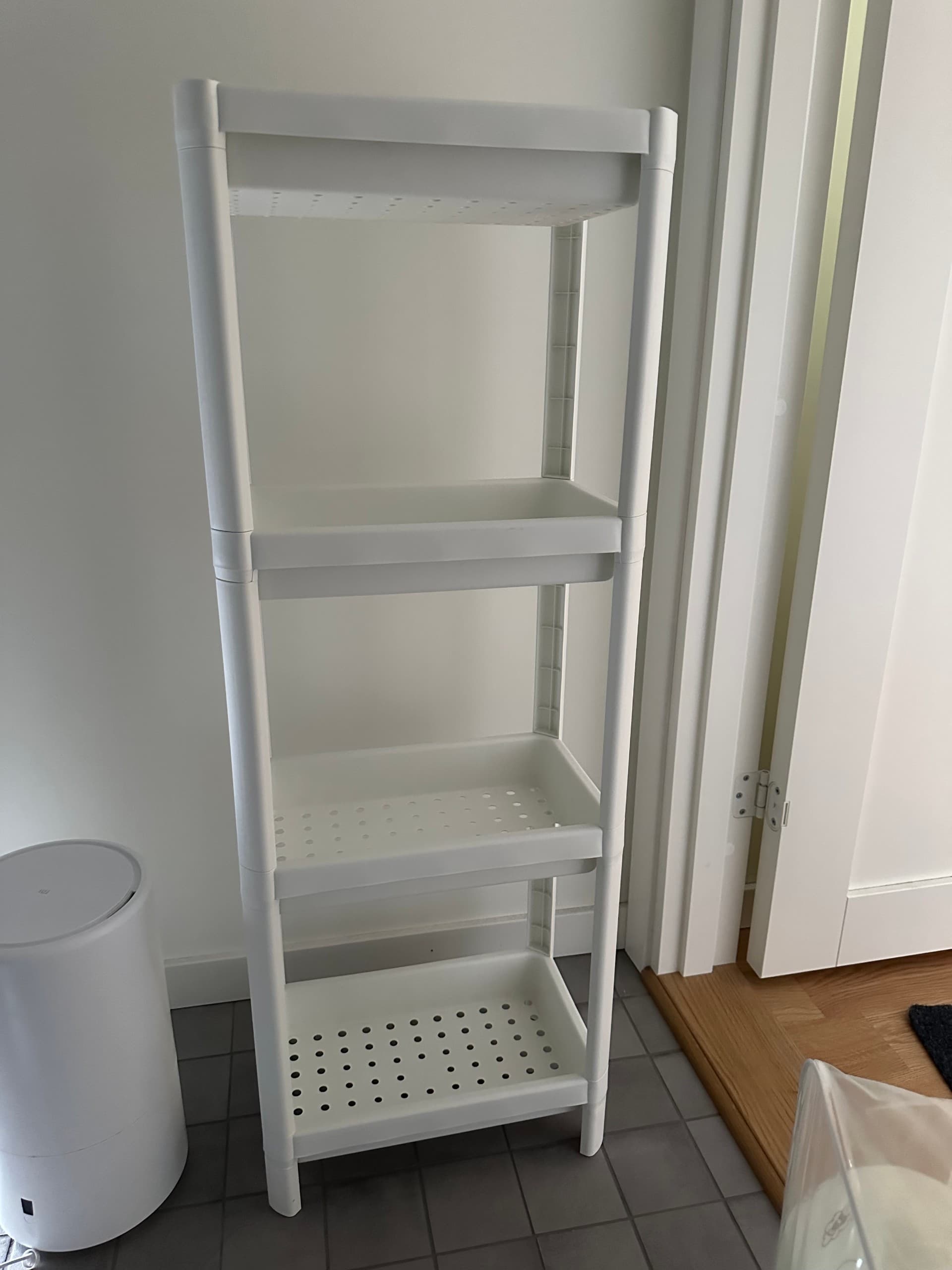 VESKEN shelf unit, white, 37x23x101 cm