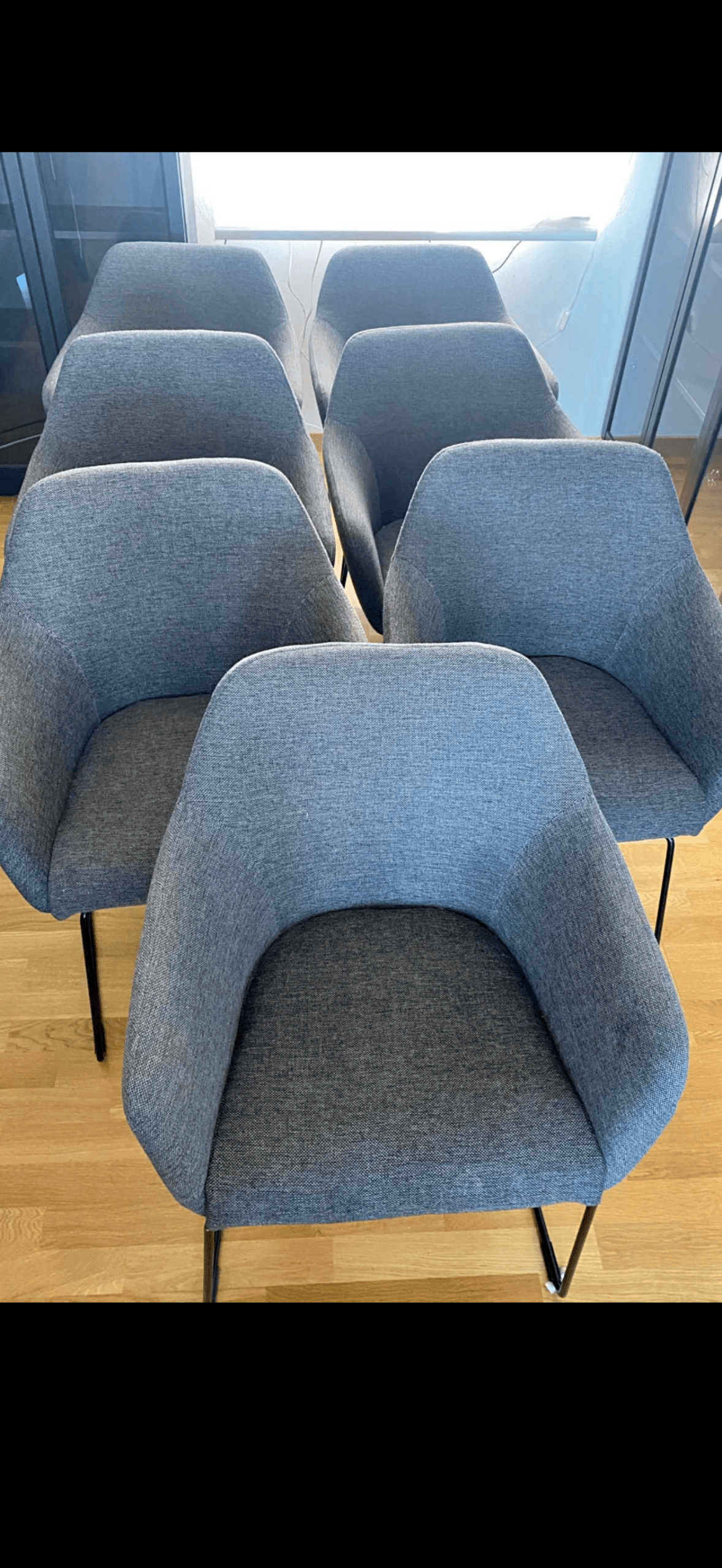 TOSSBERG 7 STYCK chair, metal black/Gunnared dark grey