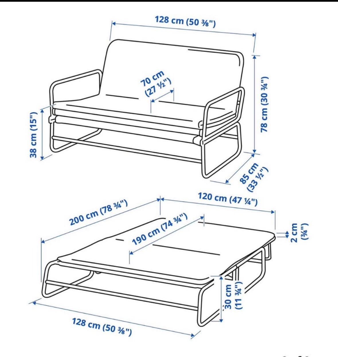 HAMMARN sofa-bed, Knisa dark grey/black
