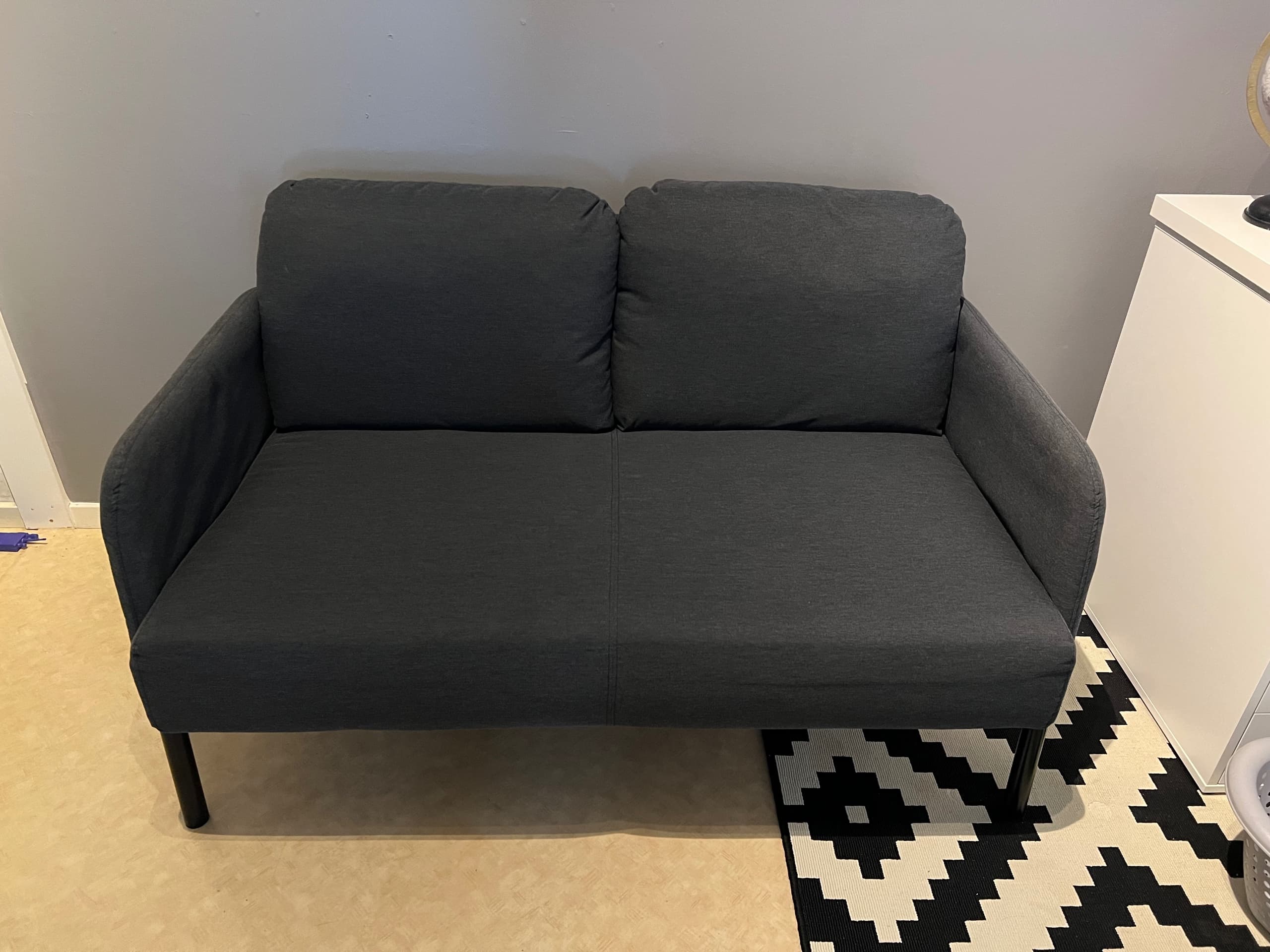GLOSTAD 2-seat sofa, Knisa dark grey