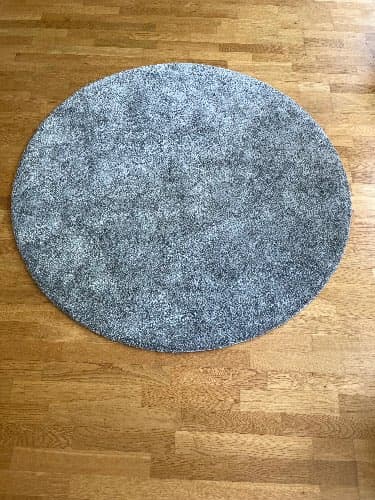 STOENSE rug, low pile, medium grey, 130 cm