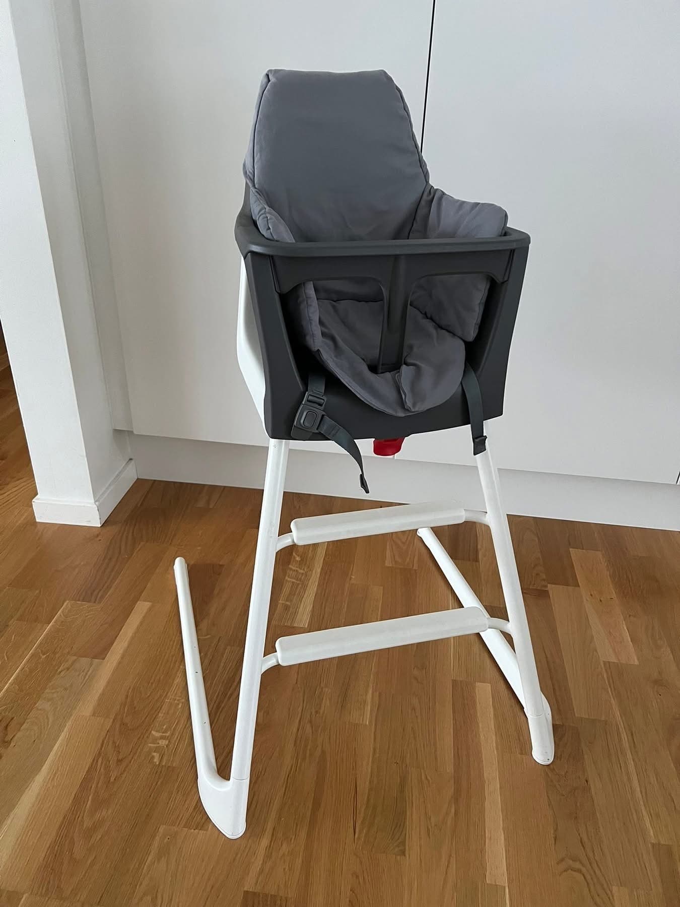 LANGUR junior/highchair with tray, white