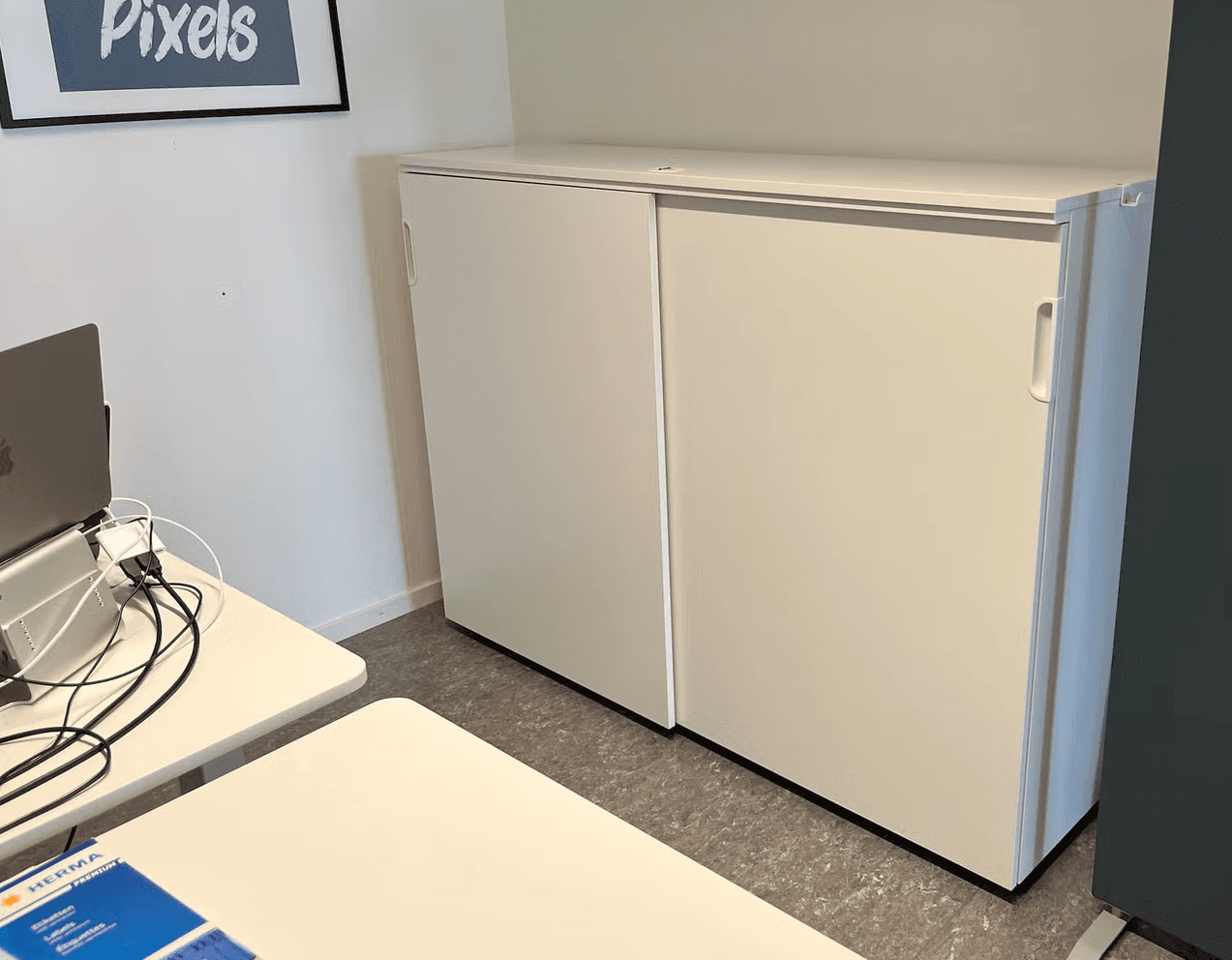 IKEA GALANT cabinet with sliding doors, white, 160x120 cm