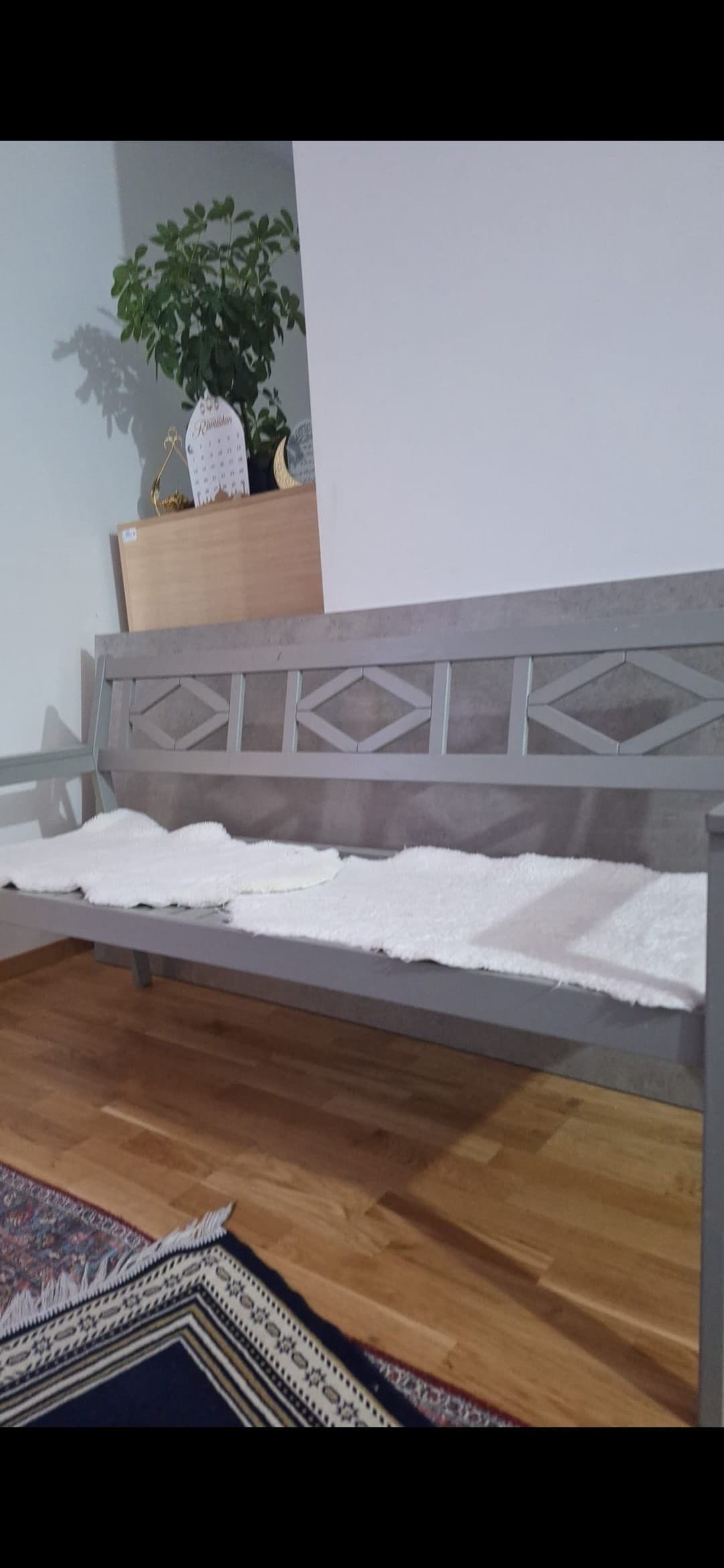 BONDHOLMEN 2-sits soffa, utomhus, vit/beige, 139x81x73 cm
