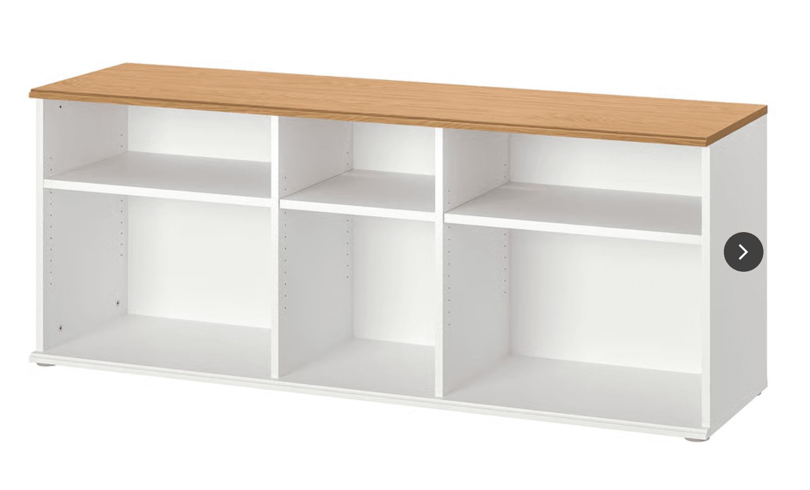 SKRUVBY tv-bänk, vit, 156x38x60 cm
