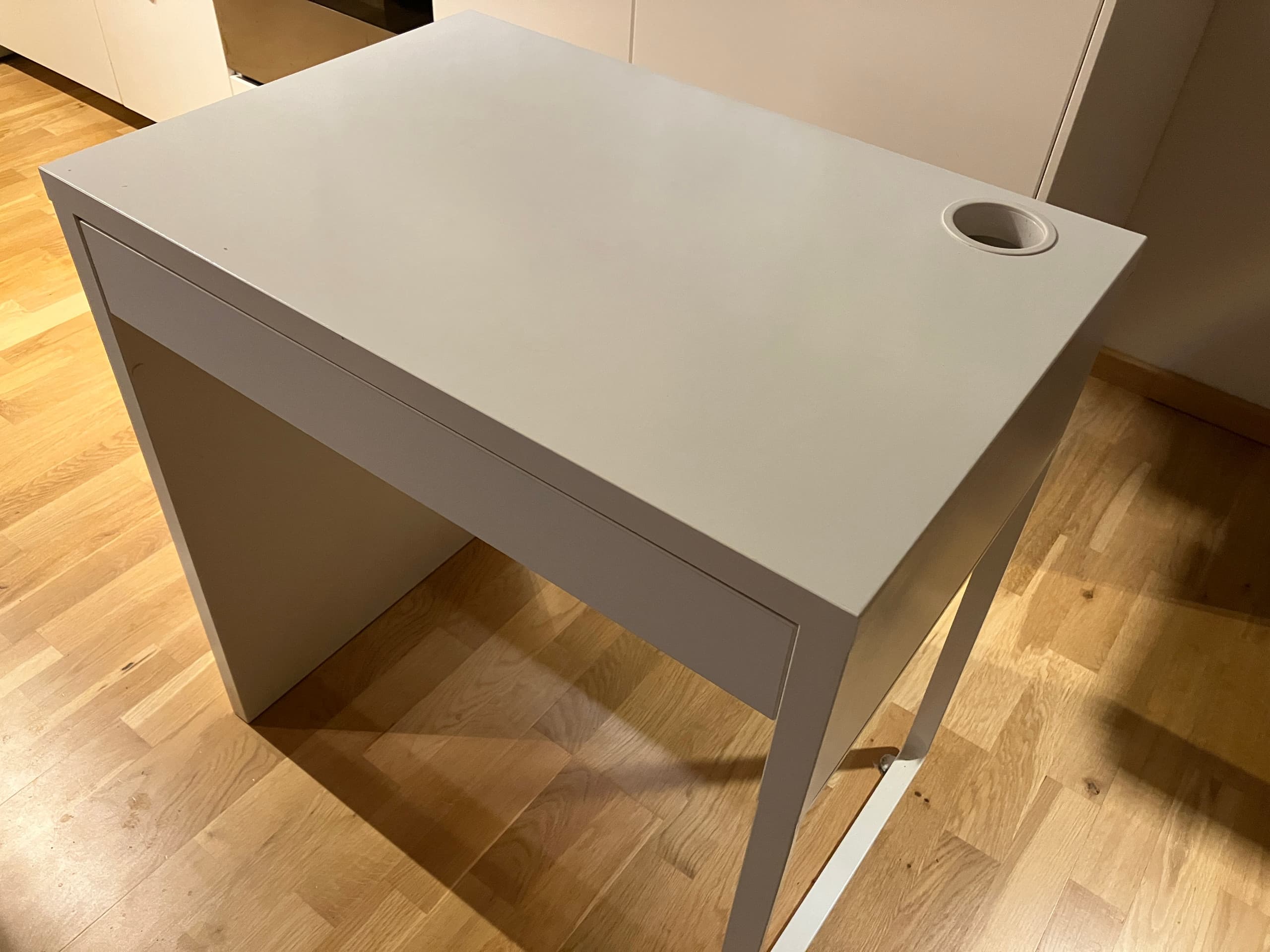 MICKE desk, white, 73x50 cm