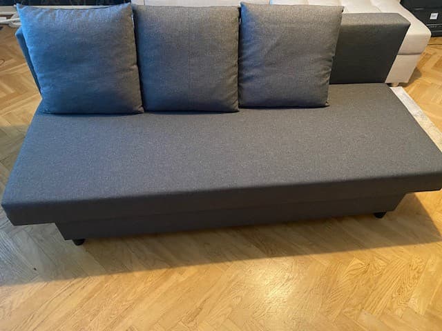 ÄLVDALEN 3-seat sofa-bed, Knisa grey-beige