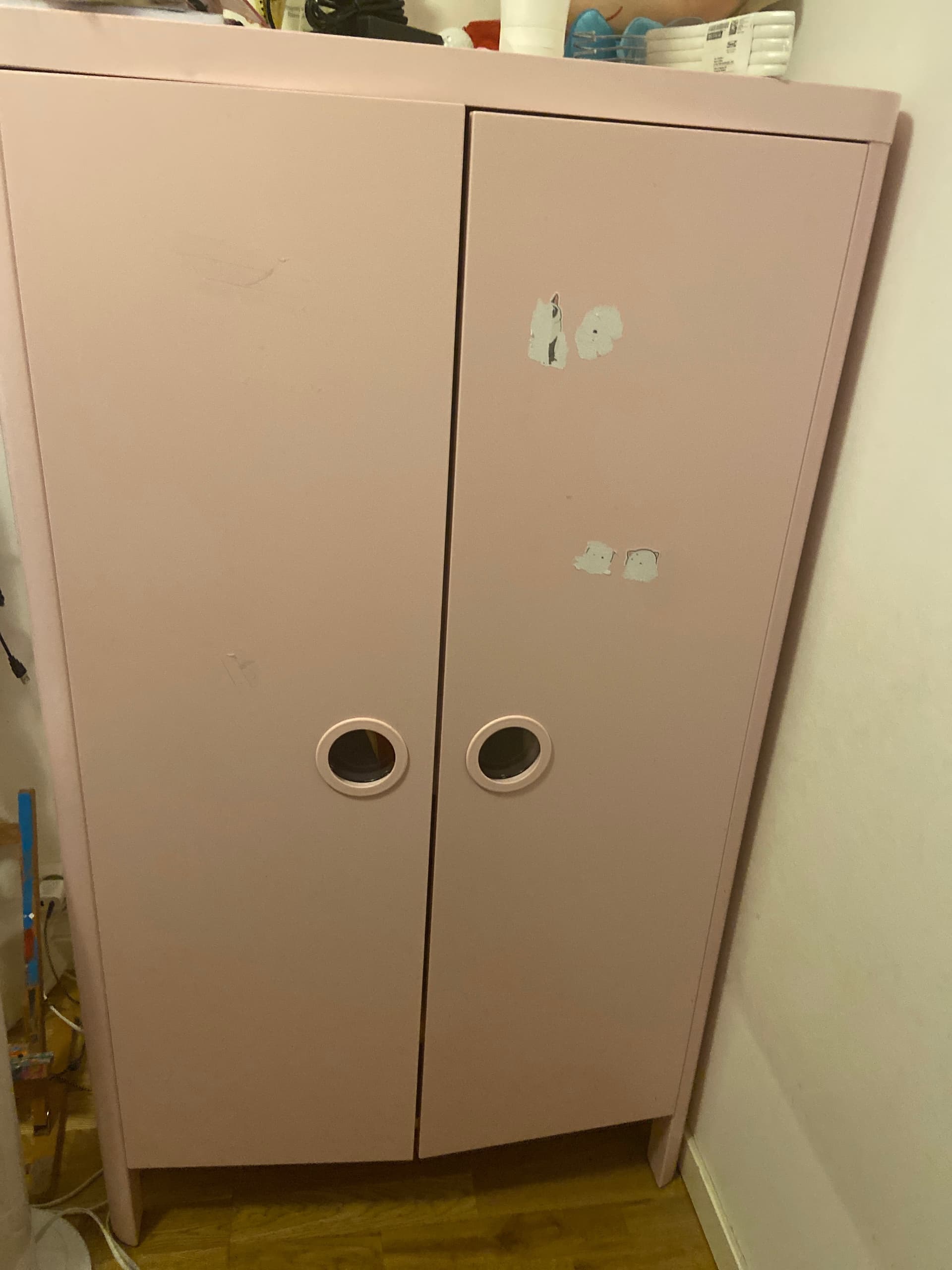 BUSUNGE wardrobe, white, 80x139 cm