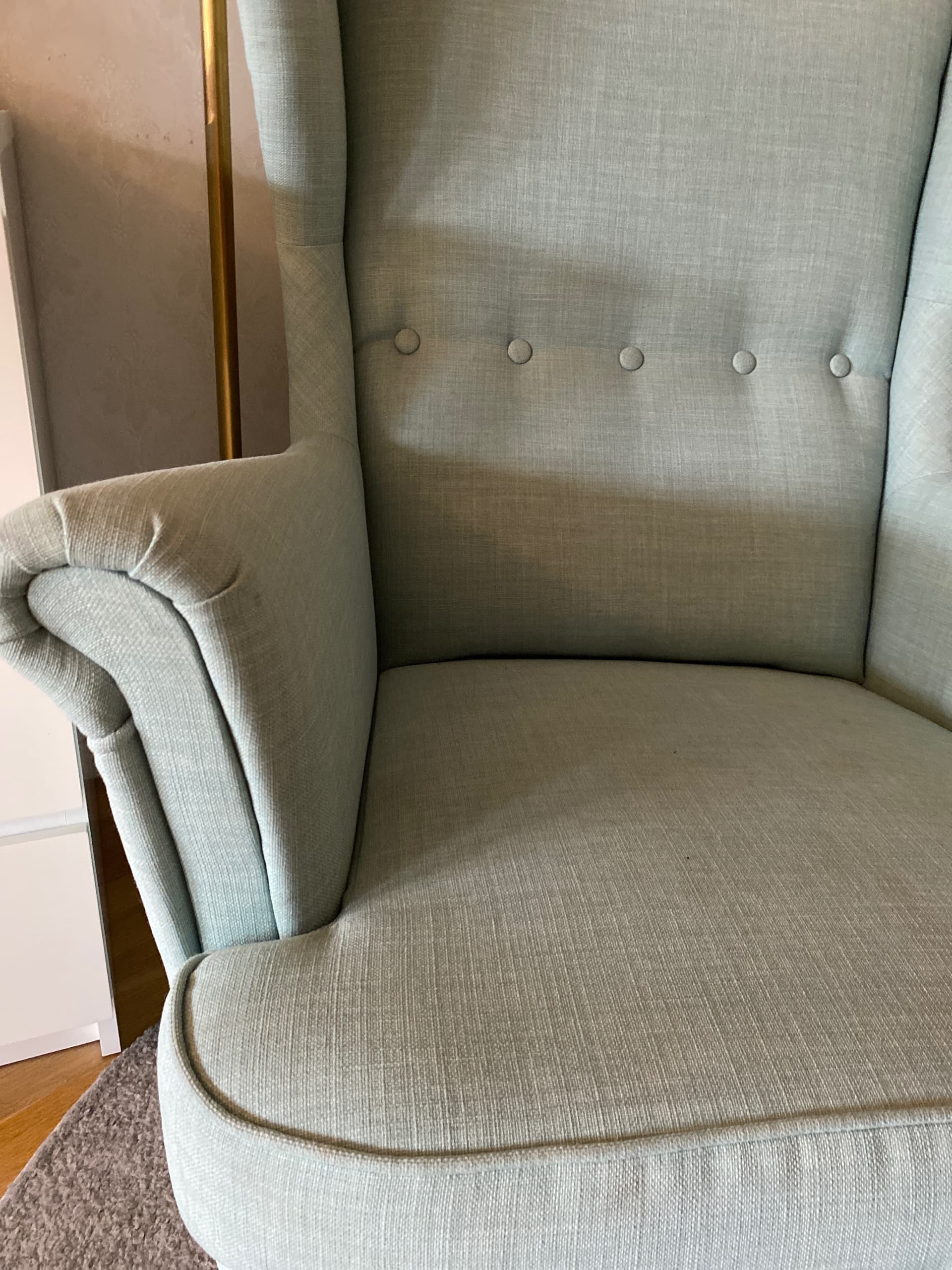 STRANDMON children's armchair, Vissle grey