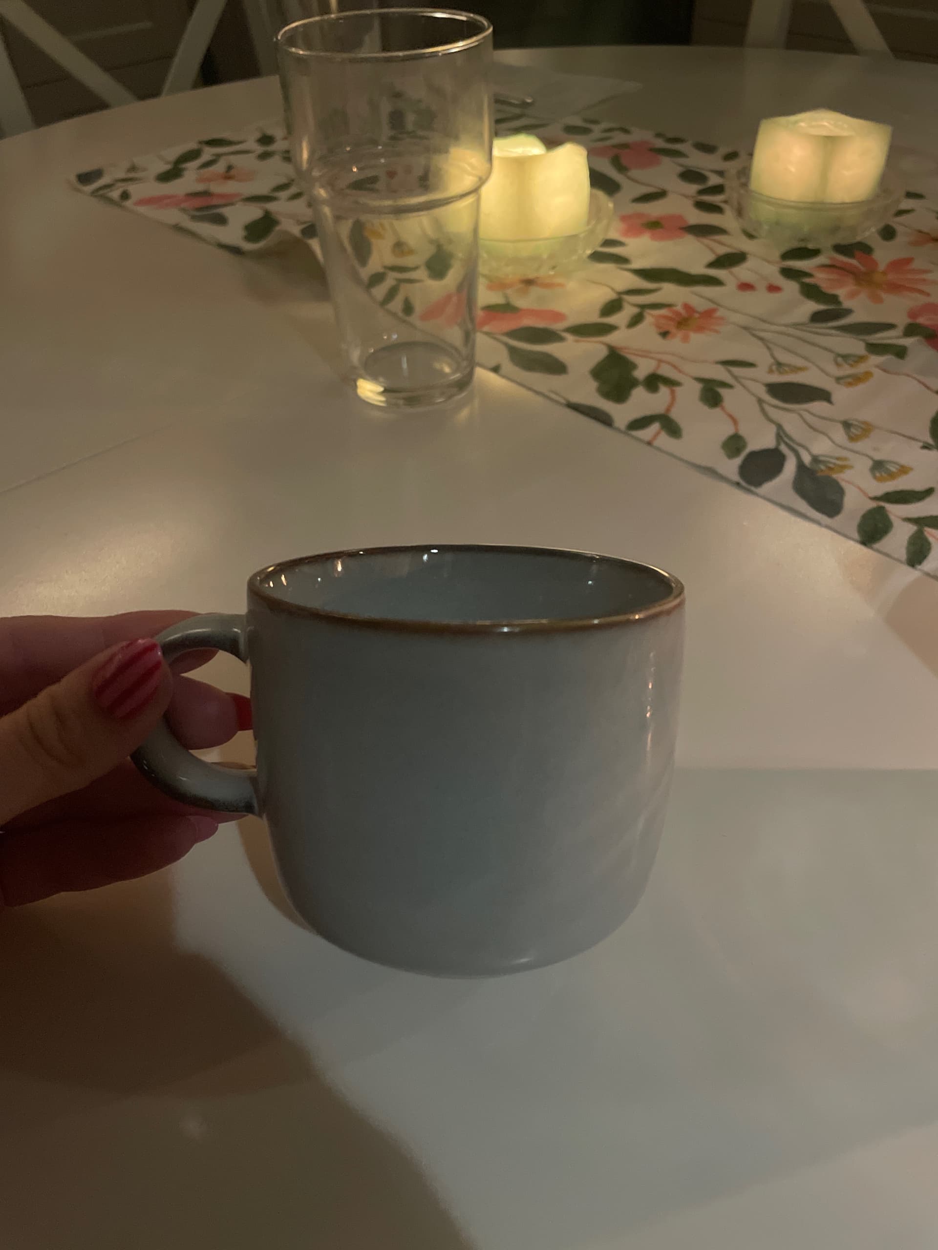 GLADELIG mug, grey, 37 cl