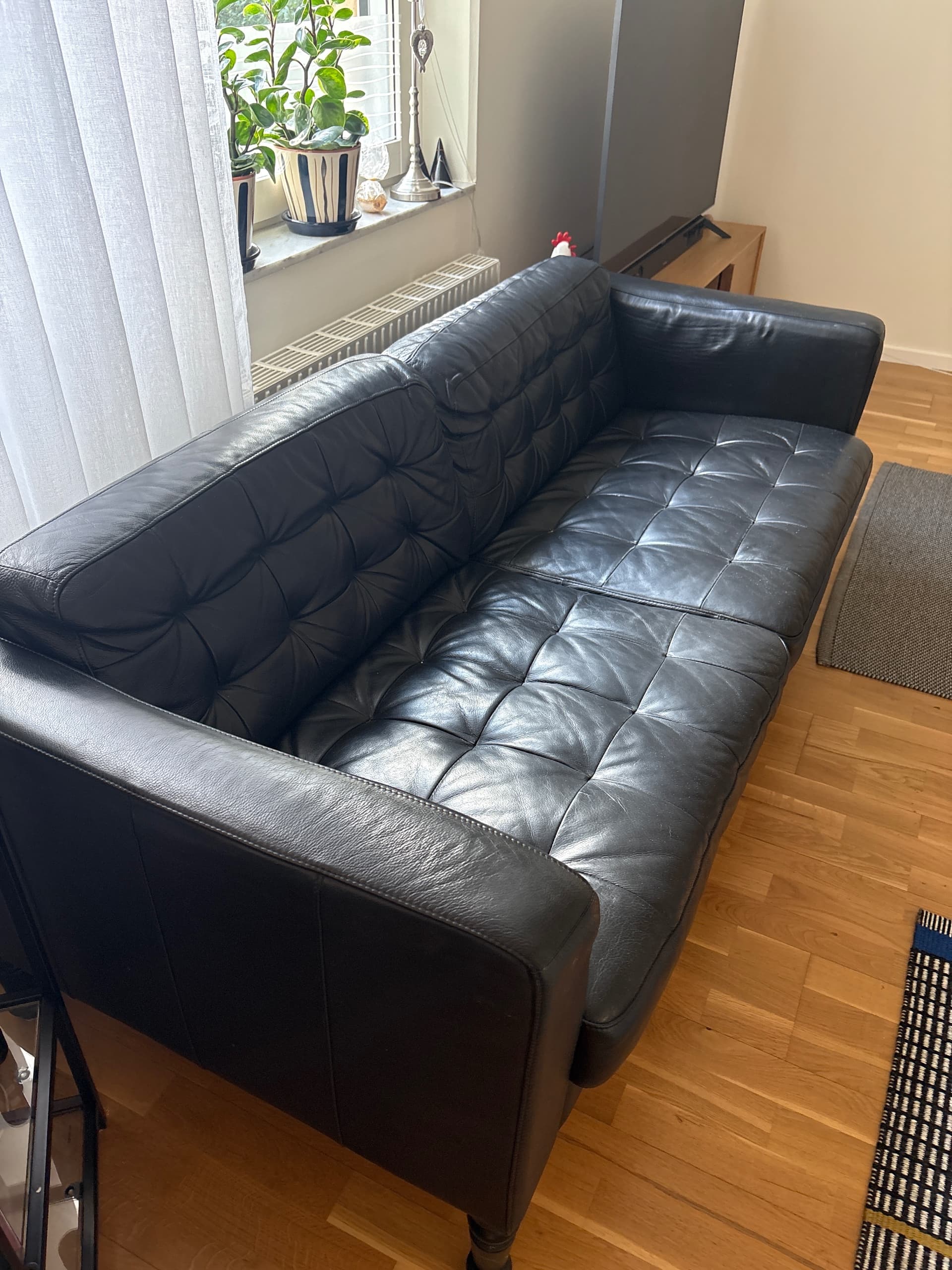 LANDSKRONA 2-seat sofa, Grann/Bomstad golden-brown/metal