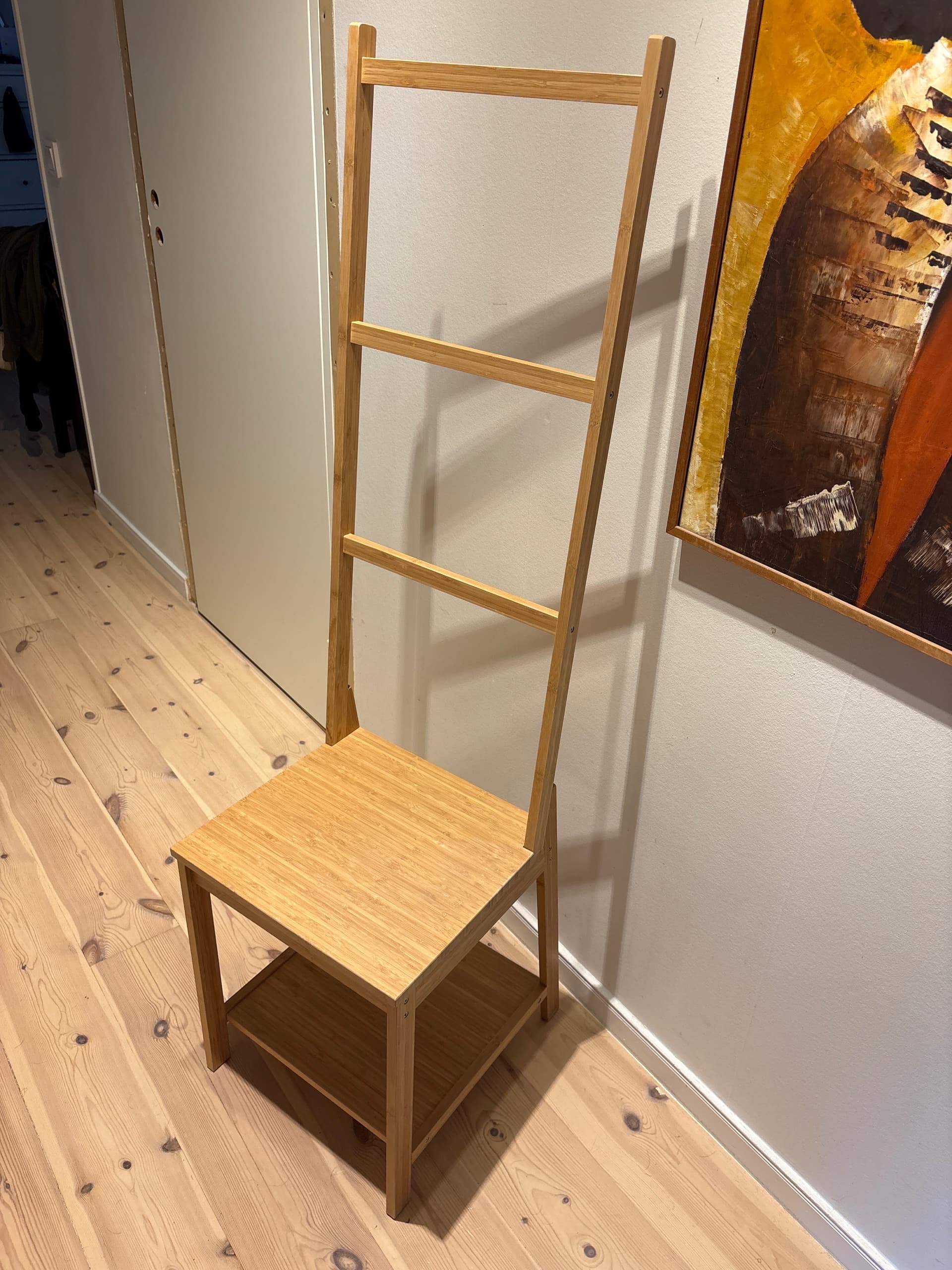 RÅGRUND towel rack chair, bamboo
