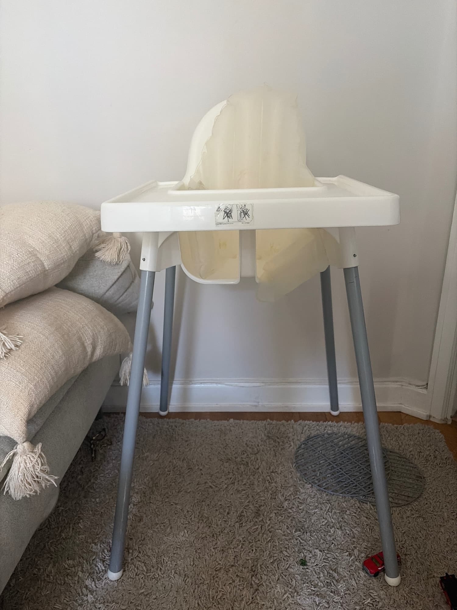 ANTILOP highchair with tray, white/white