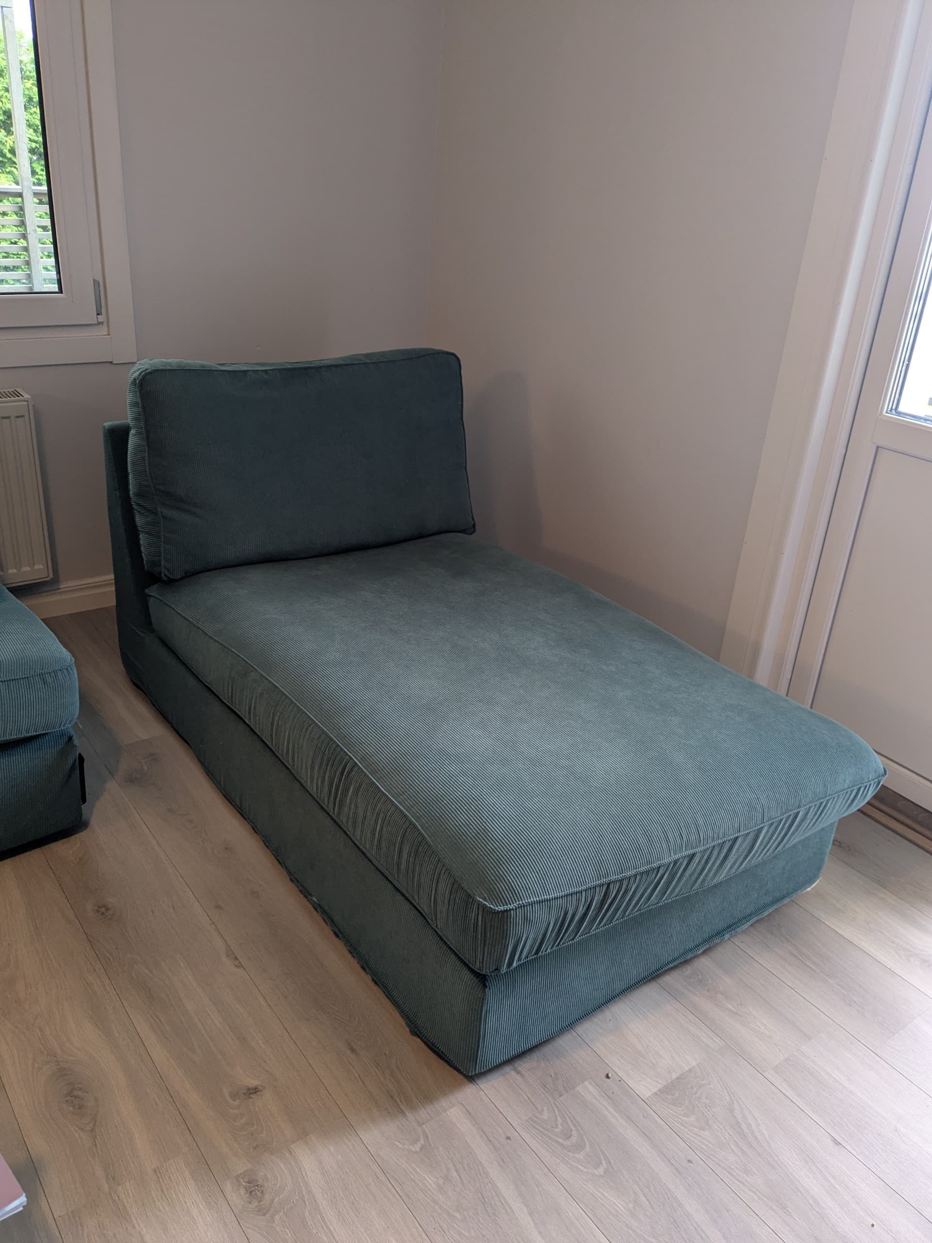 KIVIK chaise longue, Kelinge grey-turquoise