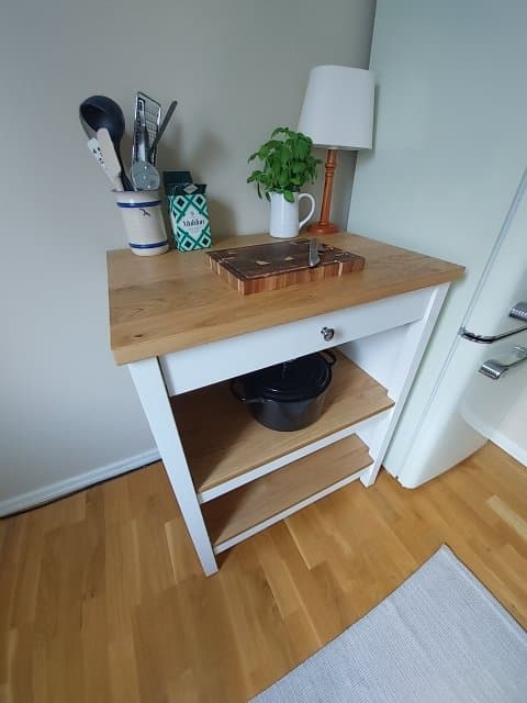 TORNVIKEN Köksö, off-white, ek, Bredd: 72 cm