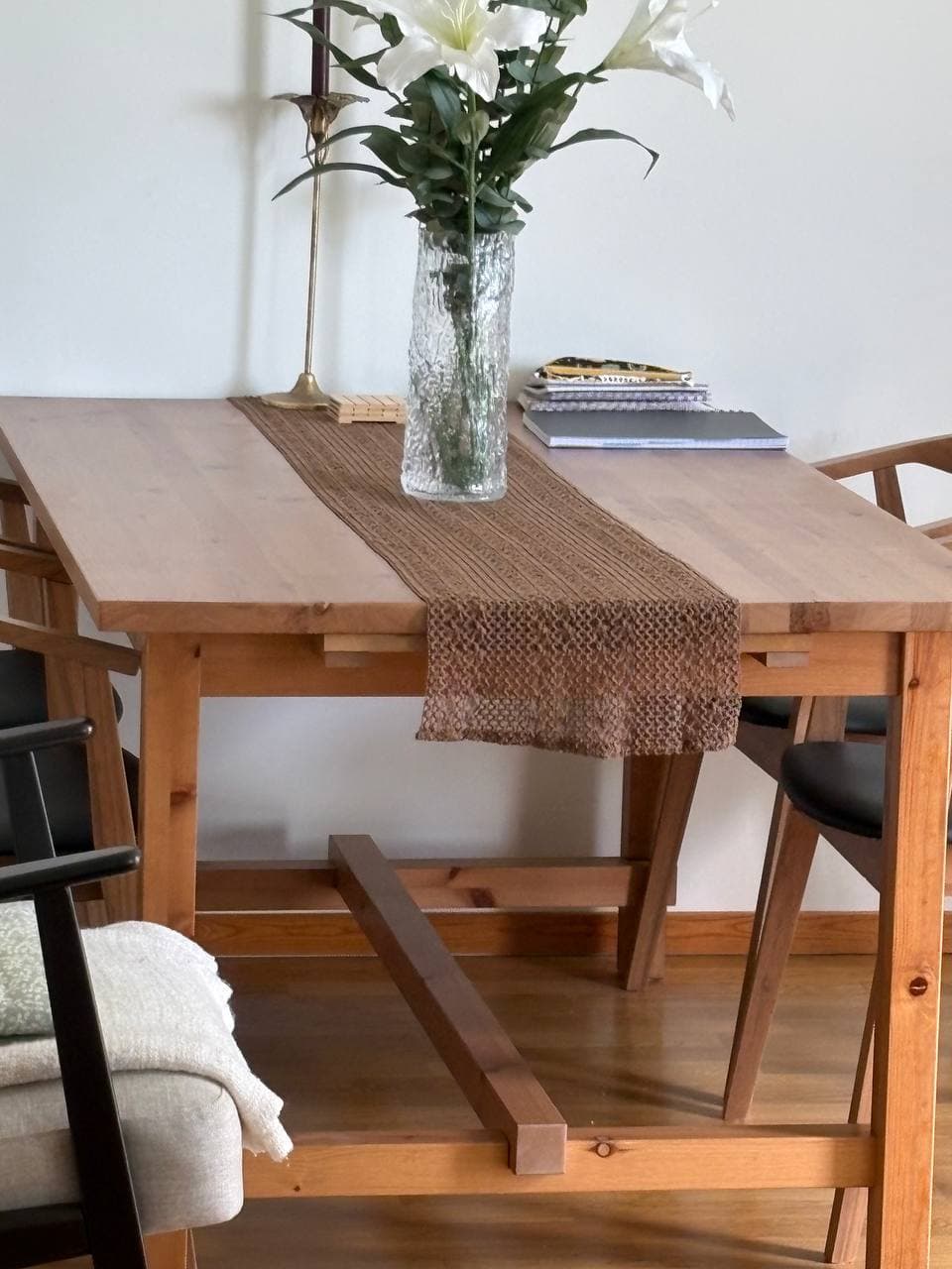 NORDVIKEN extendable table, antique stain, 210/289x105 cm