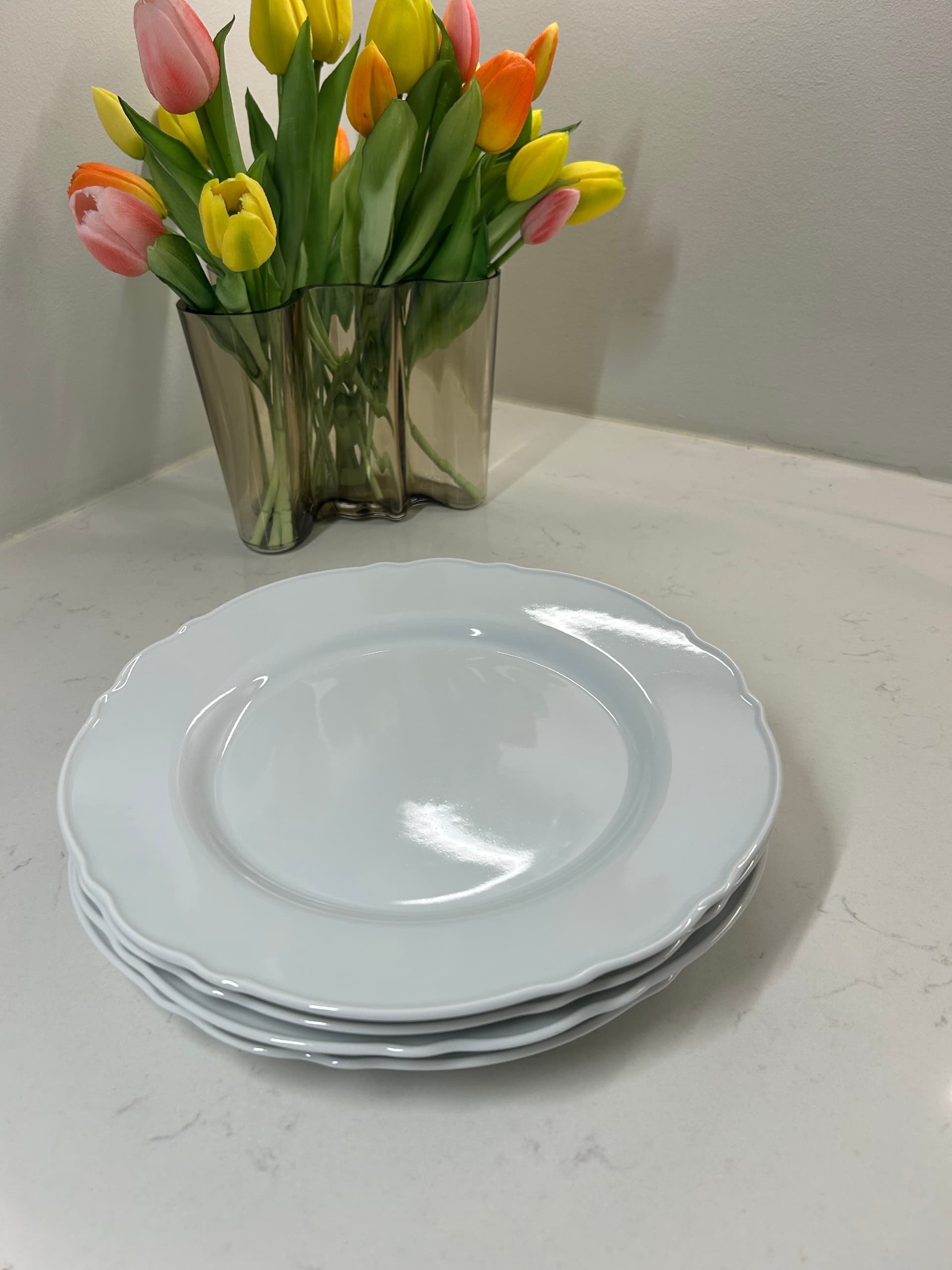 UPPLAGA tallrik, vit, 28 cm