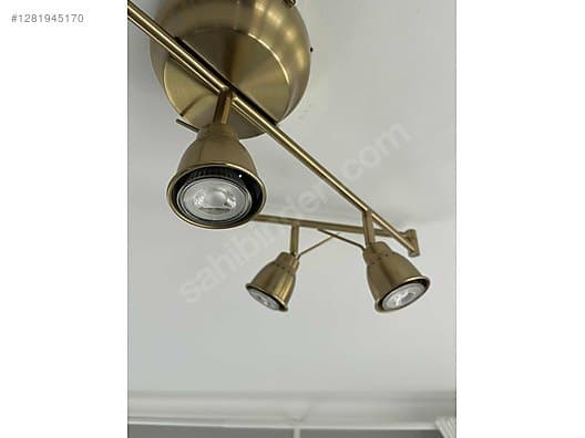 BAROMETER ceiling track, 5-spots, brass-colour