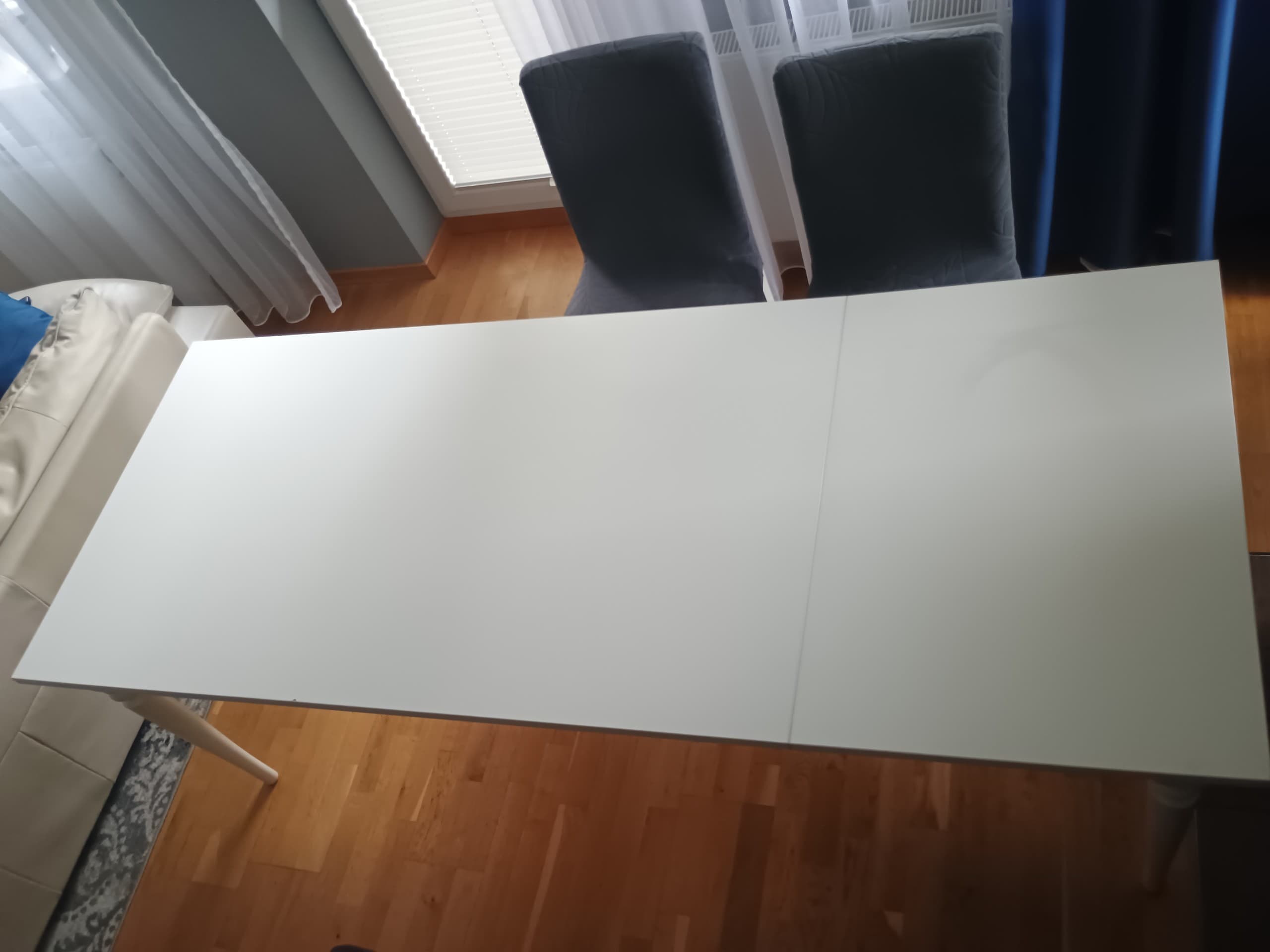 ROSENTORP stół rozkładany, biały, 155/215x87 cm