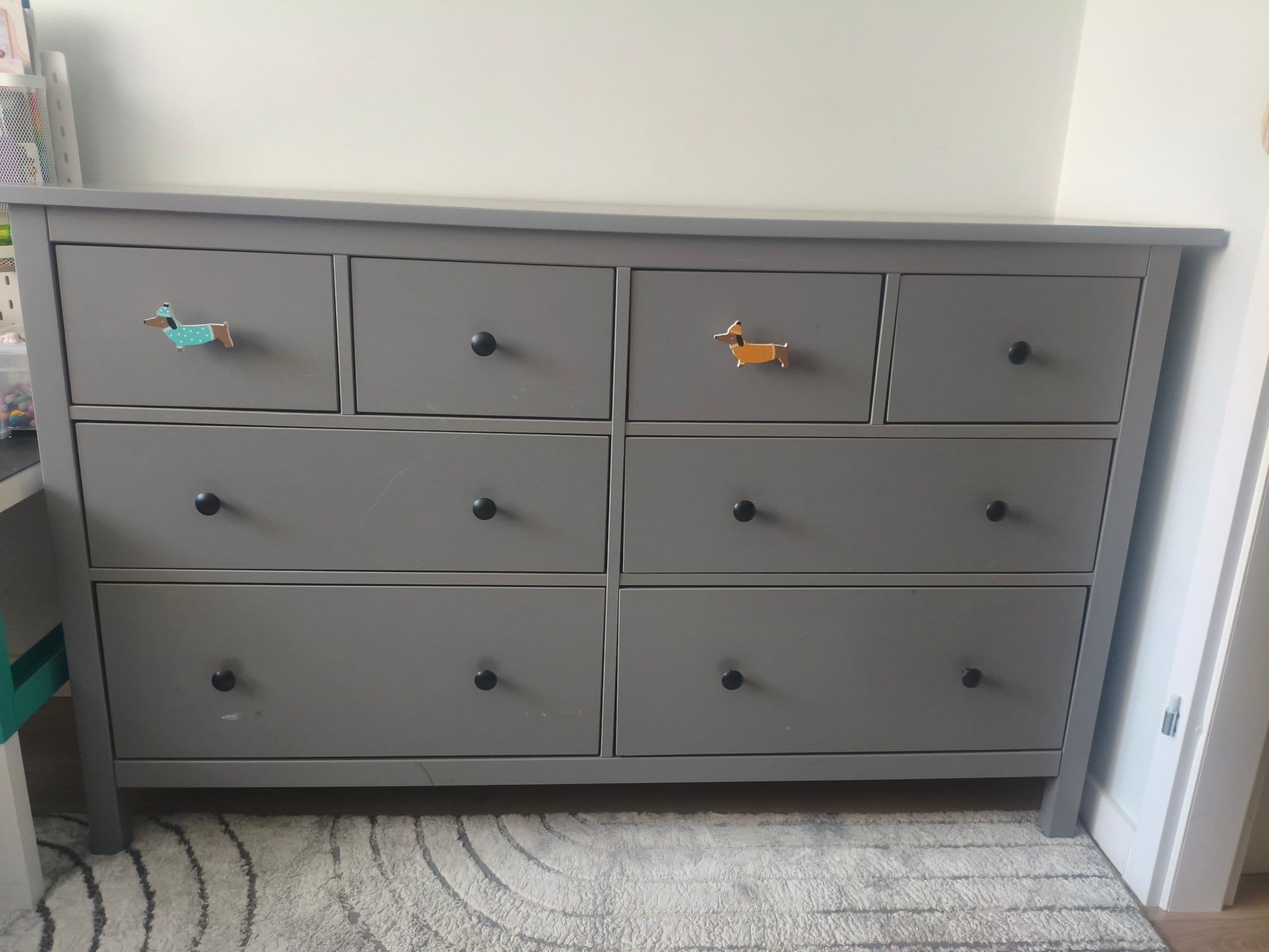 HEMNES komoda, 8 szuflad, biała bejca, 160x96 cm