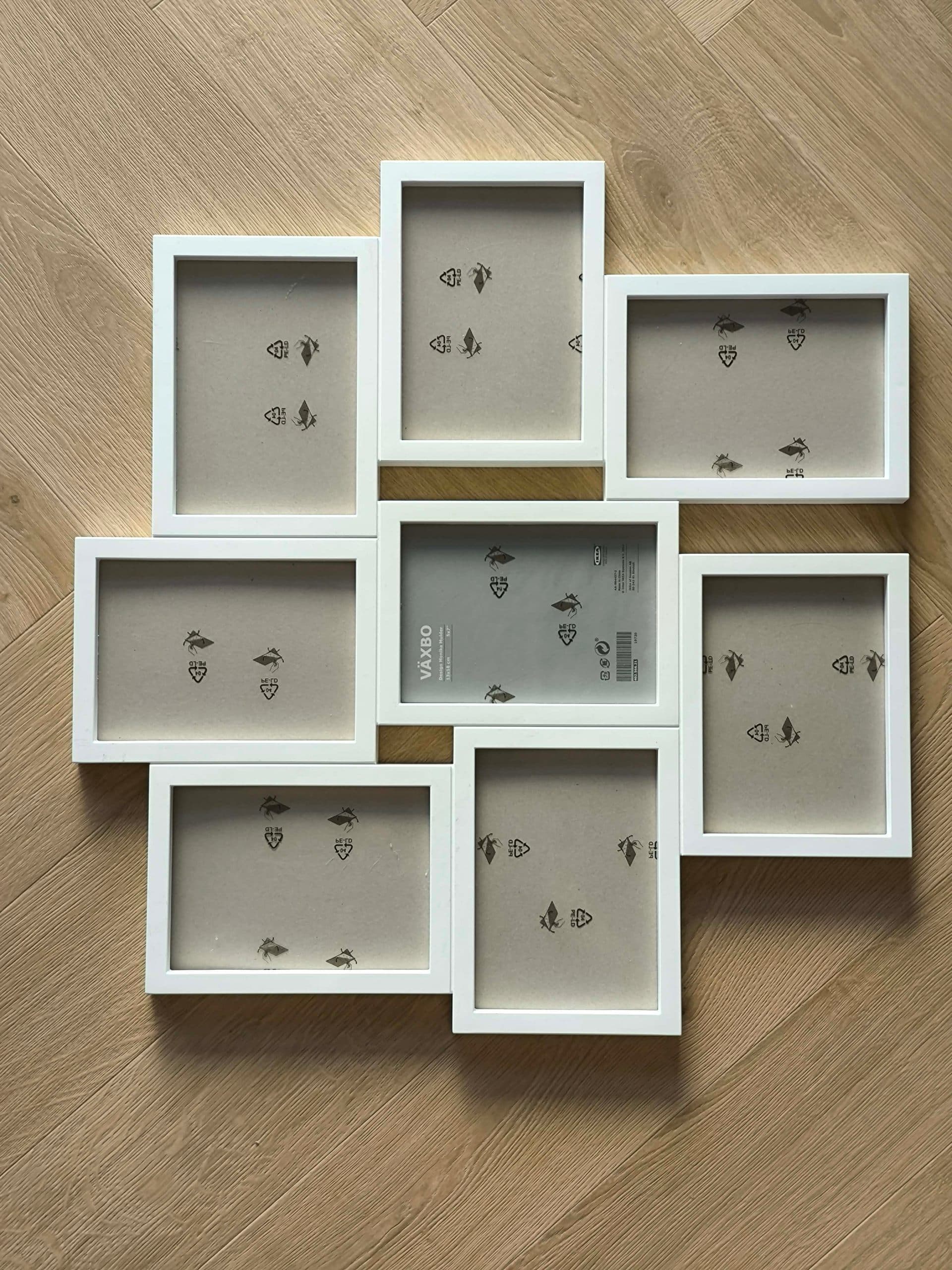 VÄXBO rama na 8 zdjęć, biały, 13x18 cm