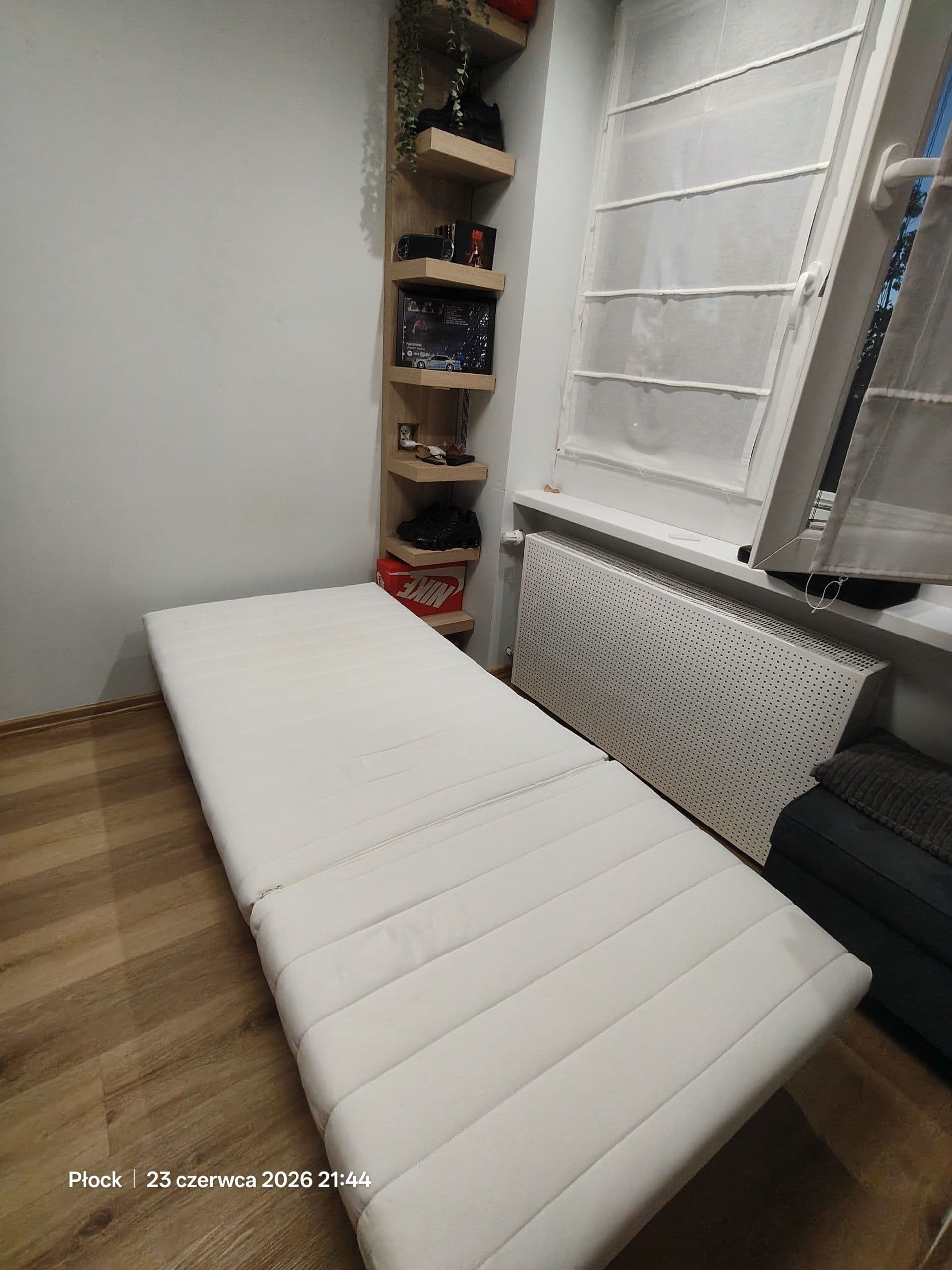 LYCKSELE LÖVÅS fotel rozkładany, Vansbro ciemnoszary
