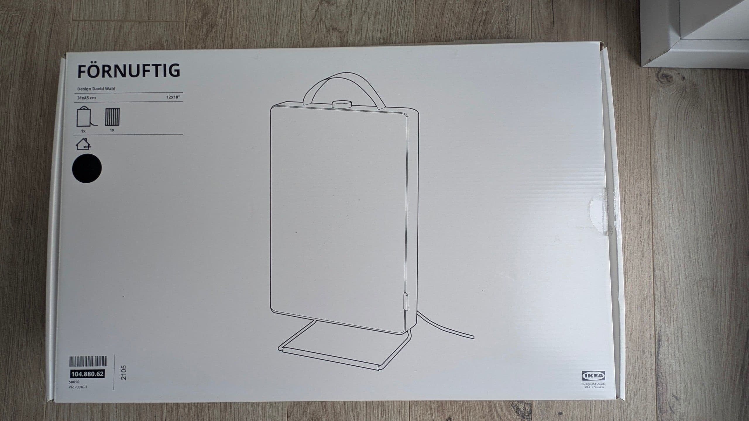 FÖRNUFTIG oczyszczacz powietrza, czarny, 31x45 cm