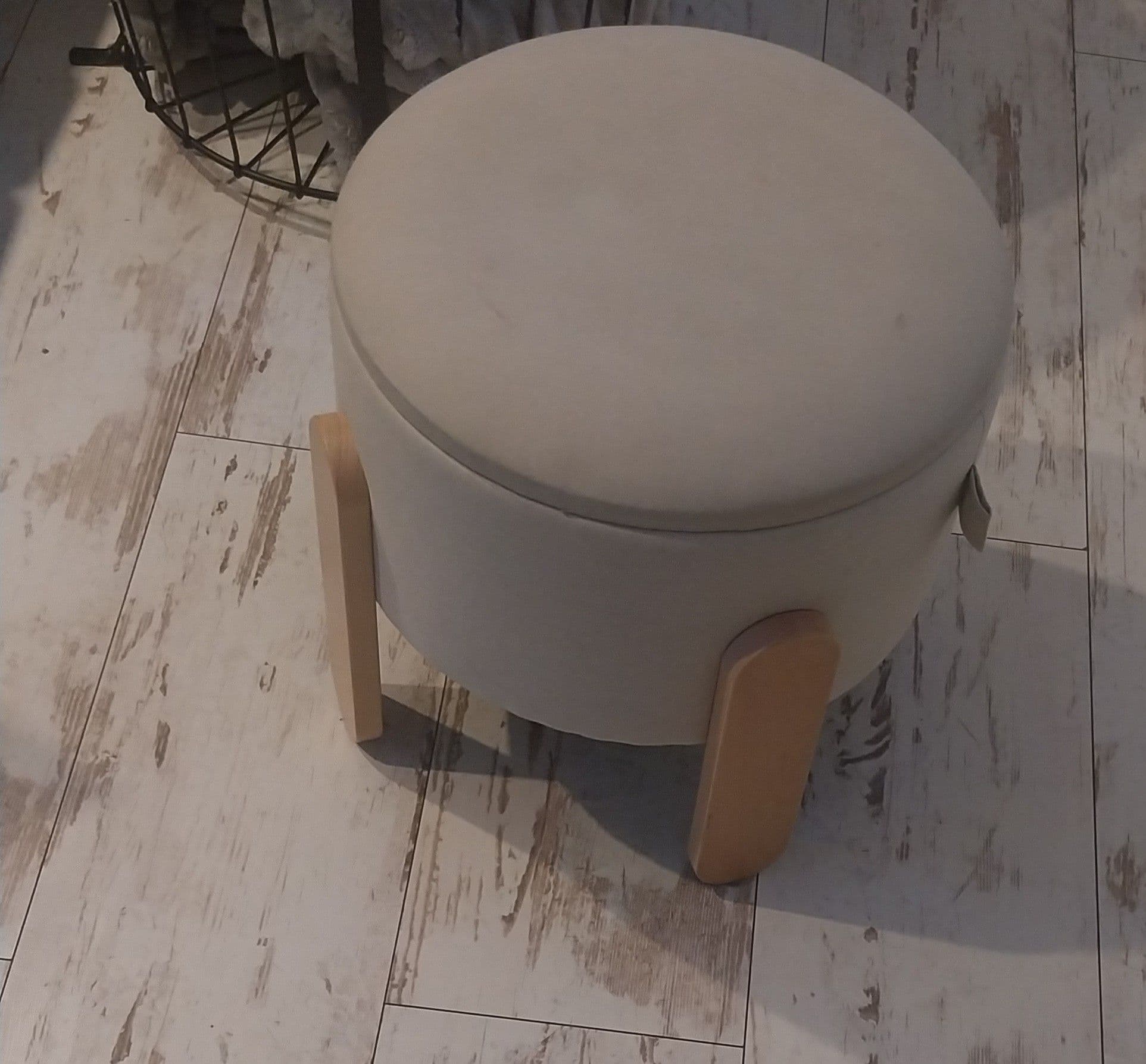 FÖRLUNDA puf, z pojemnikiem/Vissle beżowy